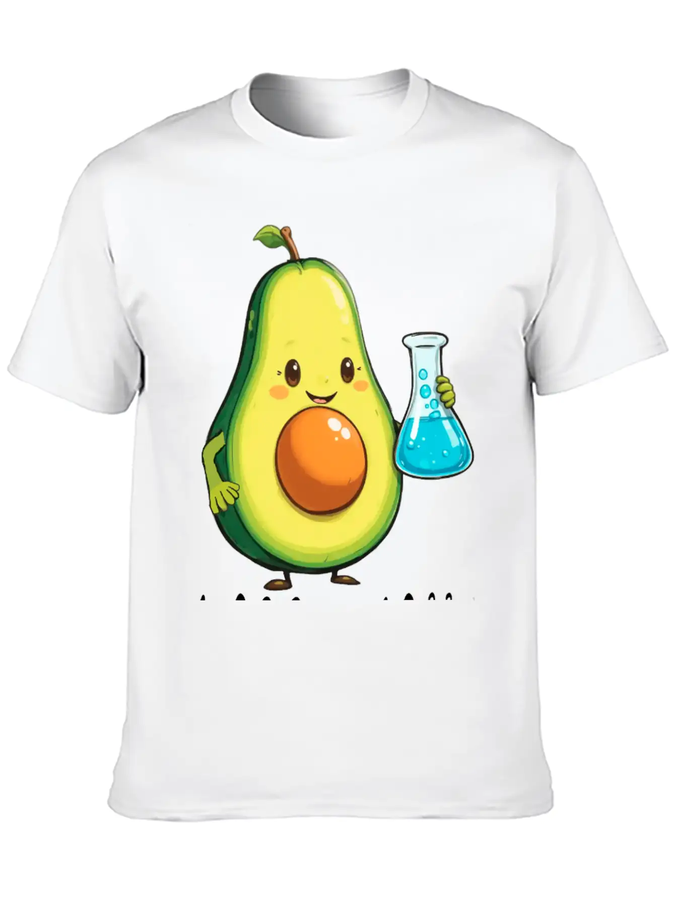 Avogadro's Number Pun. Cute Avocado Chemist Chemis Relaxed Everyday Tee – Lightweight And Durable Cotton