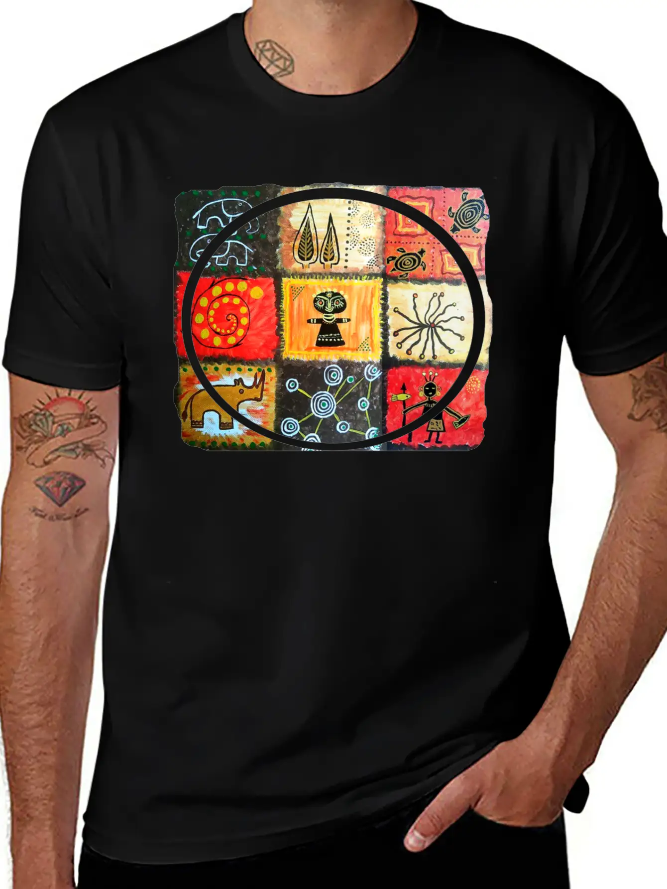 AWESOME Afro Style Hand Drawn Art Essential Cotton Tee For Daily Outfits – Unisex Style