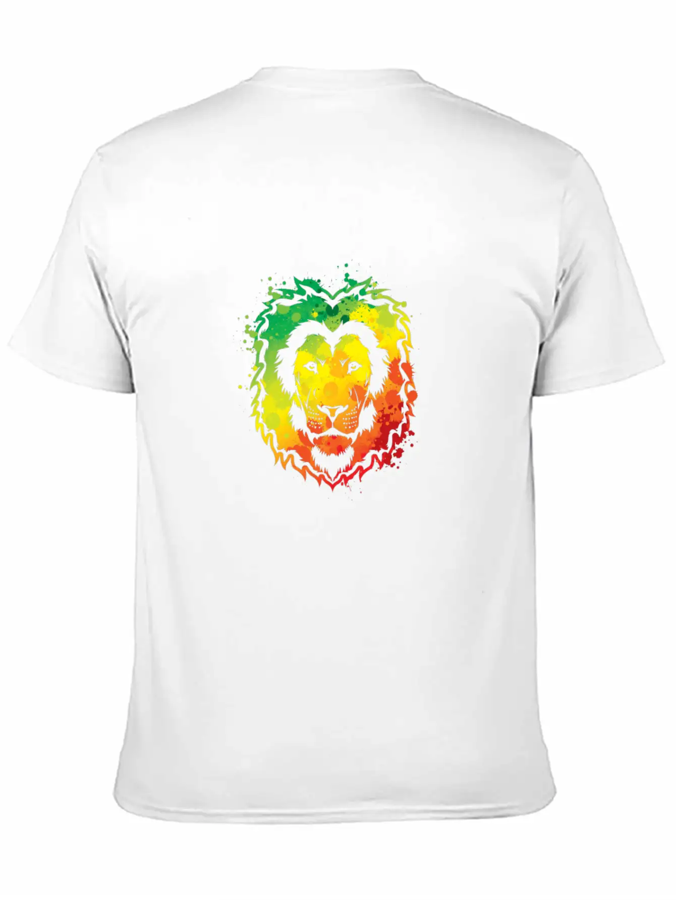 Awesome Colorful Lion Splash Reggae Essential Cotton Tee For Daily Outfits – Unisex Style