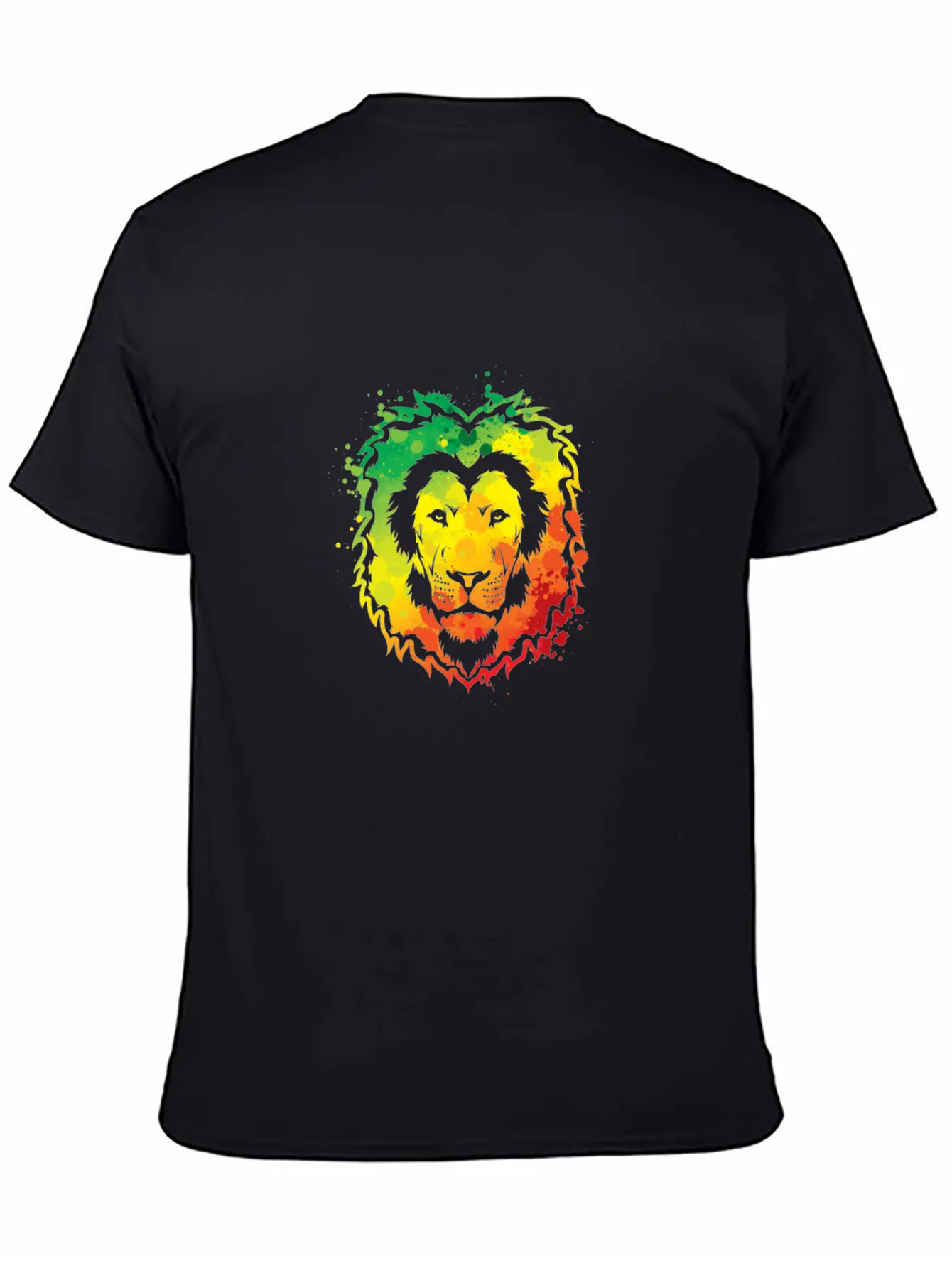 Awesome Colorful Lion Splash Reggae Essential Cotton Tee For Daily Outfits – Unisex Style