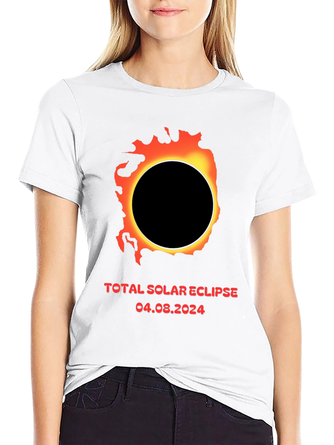 Total Solar Eclipse 2024 Black T-Shirt