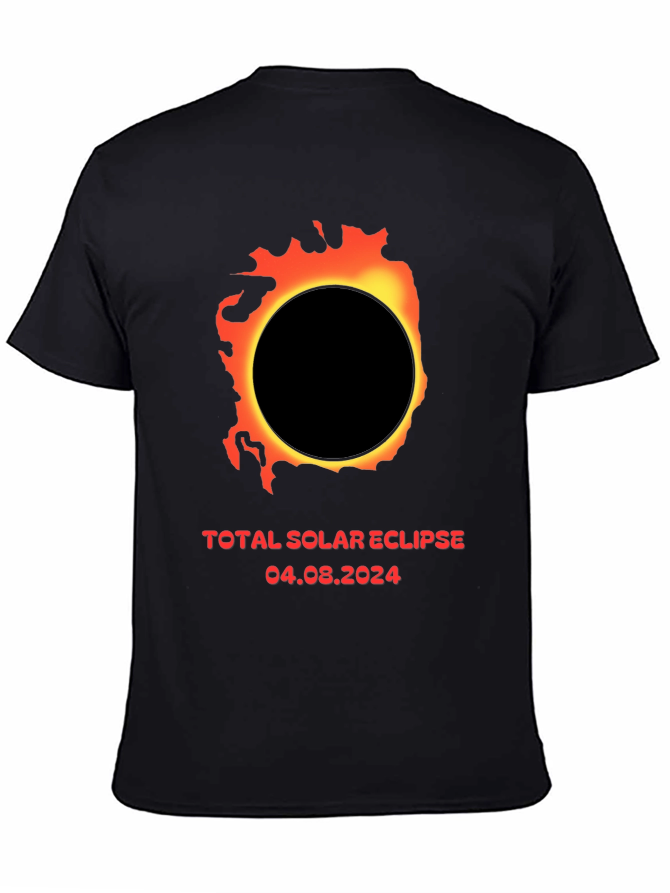 Total Solar Eclipse 2024 Black T-Shirt