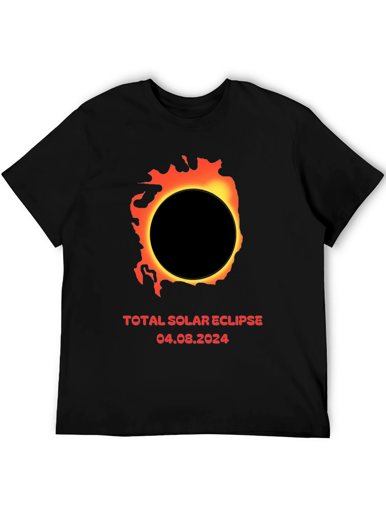 Total Solar Eclipse 2024 Black T-Shirt