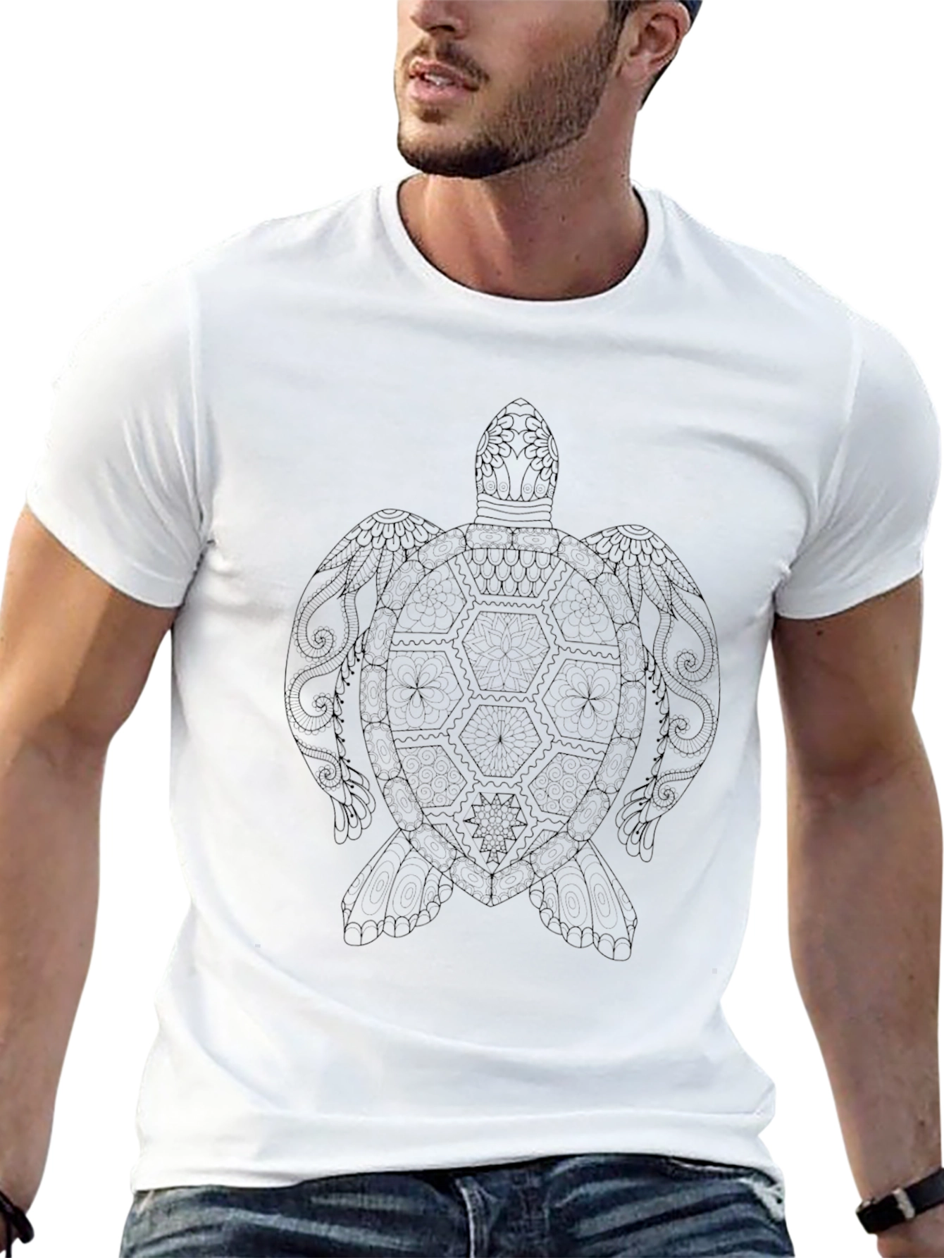Turtle Graphic Black T-Shirt