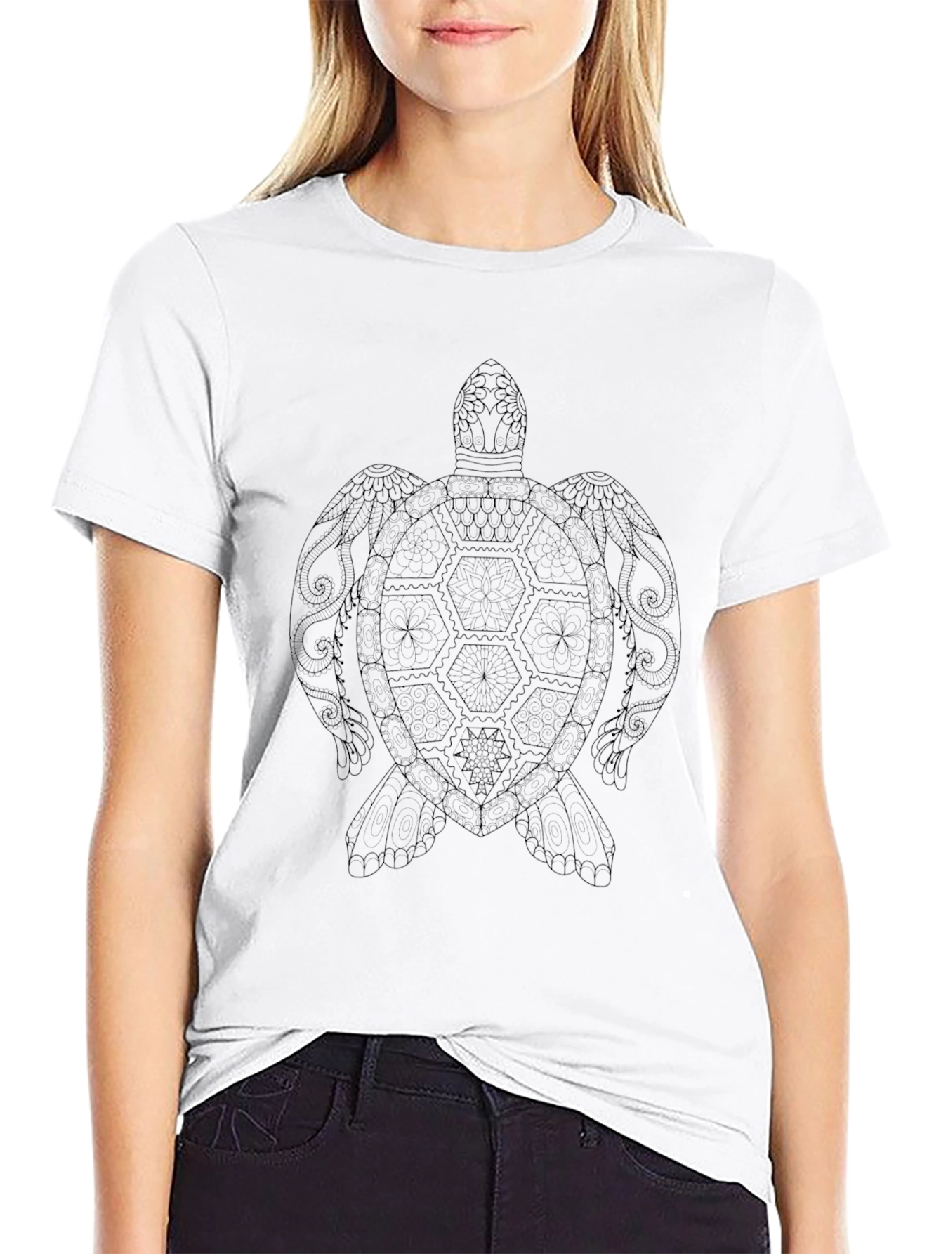Turtle Graphic Black T-Shirt