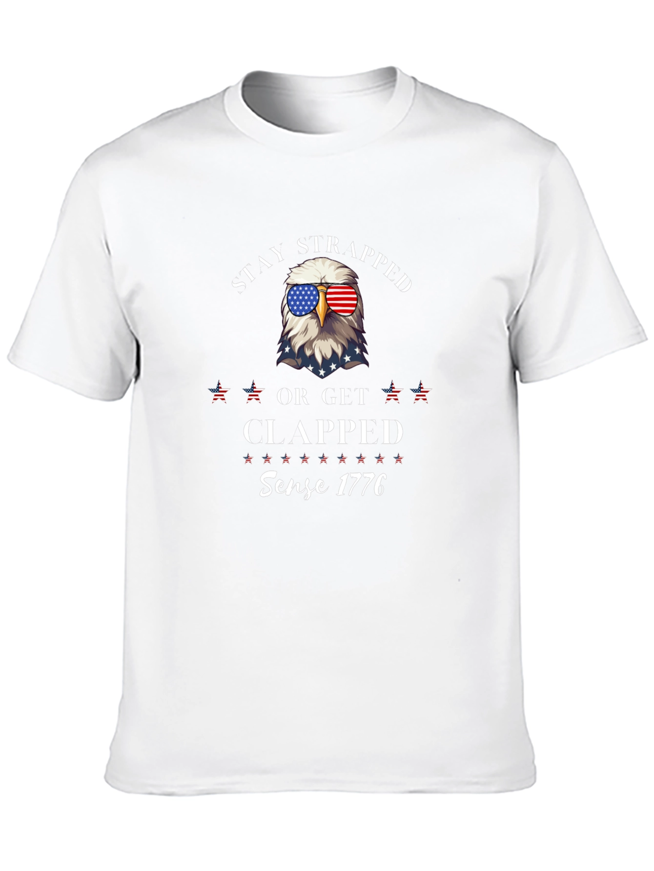 Stay Strapped Eagle T-Shirt Patriotic Design