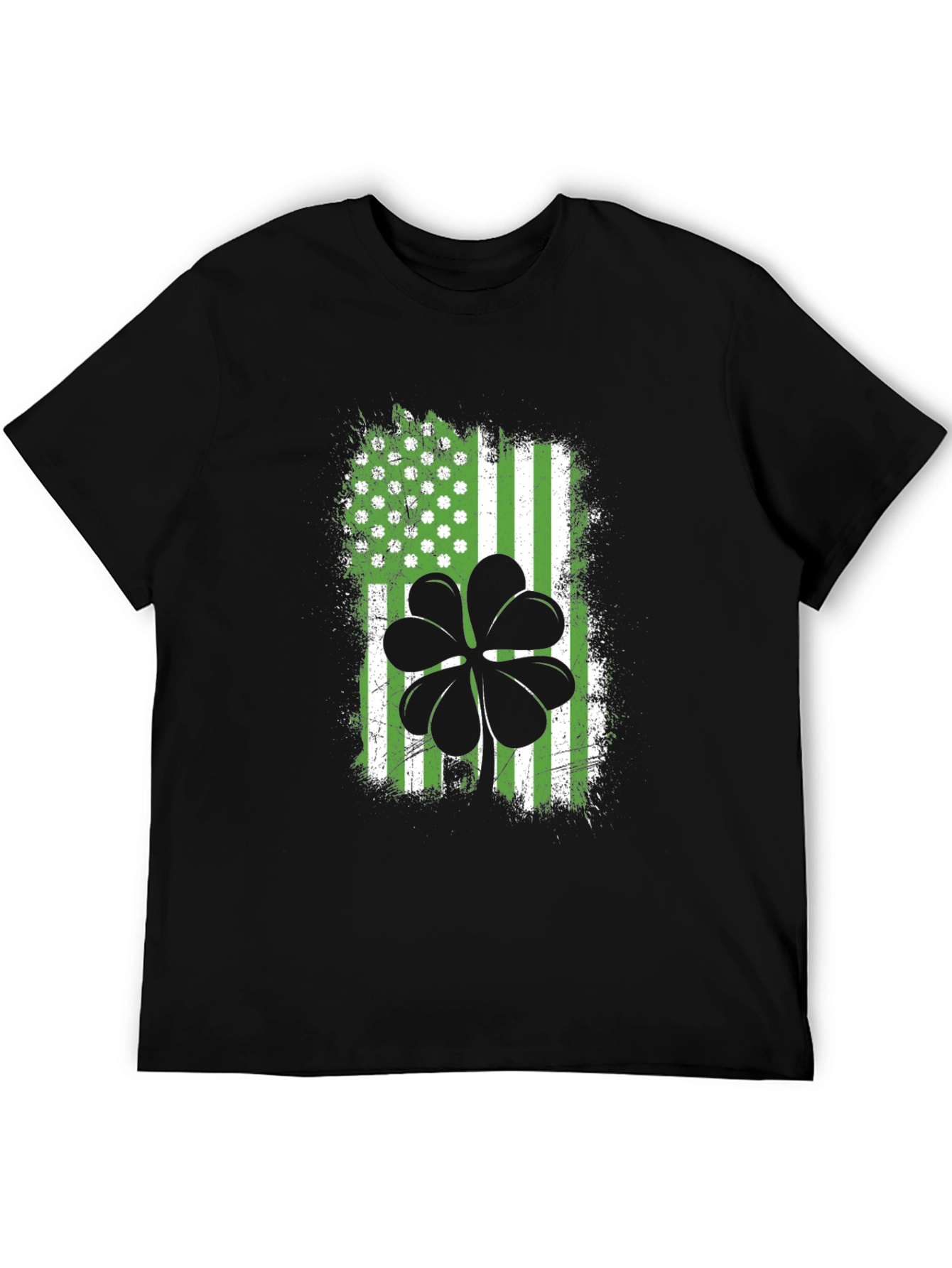 St. Patricks Day Shamrock USA Flag T-Shirt
