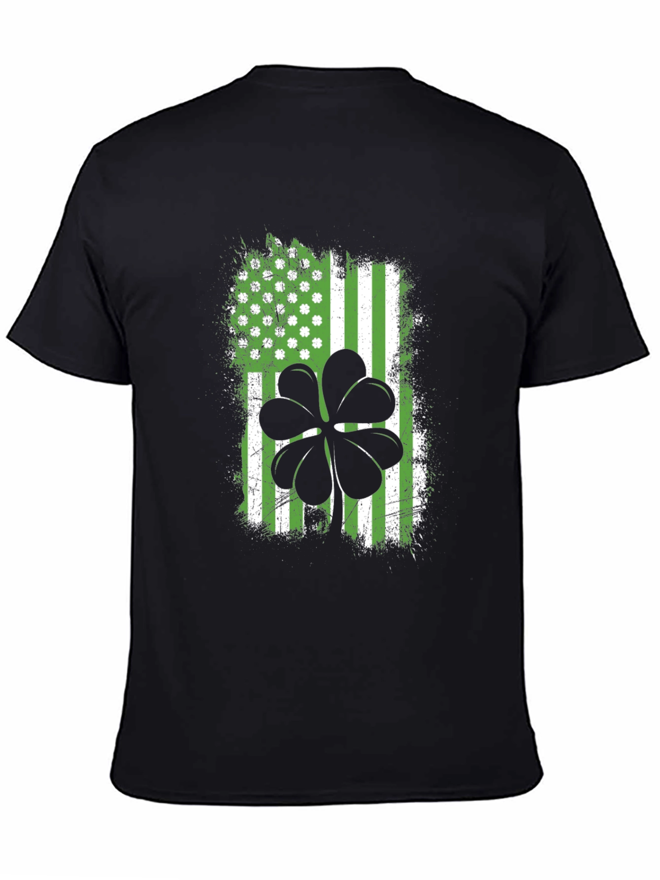 St. Patricks Day Shamrock USA Flag T-Shirt
