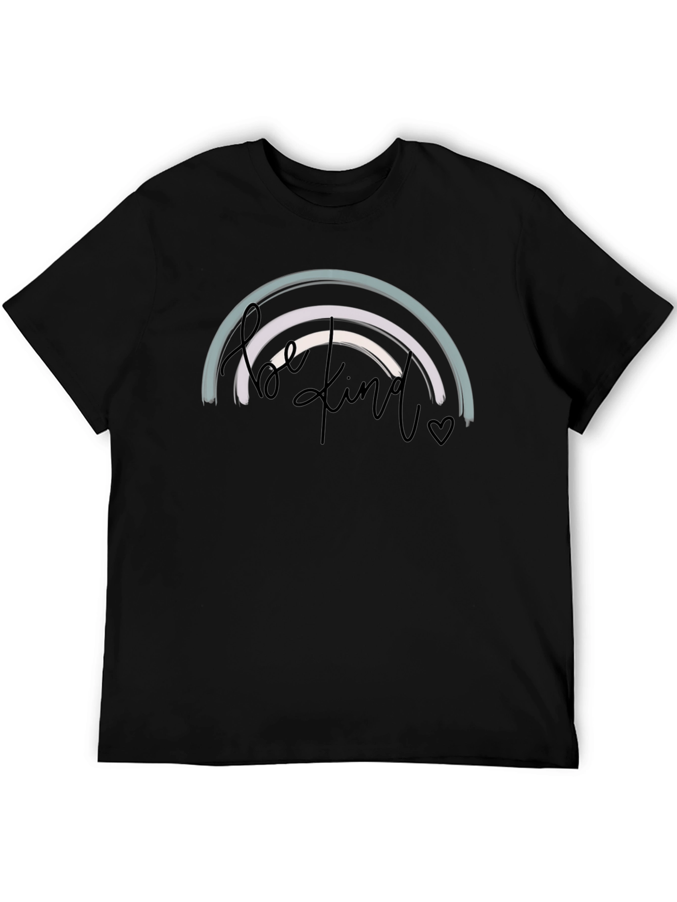 Be Kind Rainbow Graphic Tee - Black