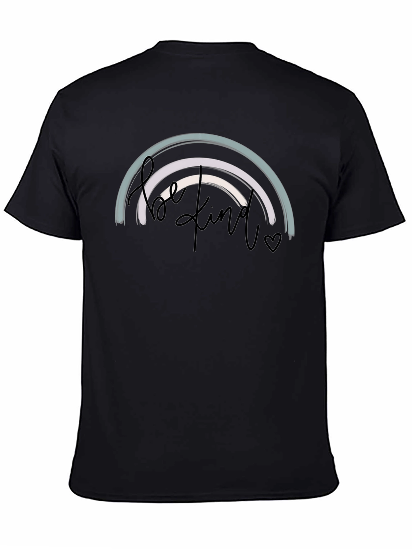 Be Kind Rainbow Graphic Tee - Black
