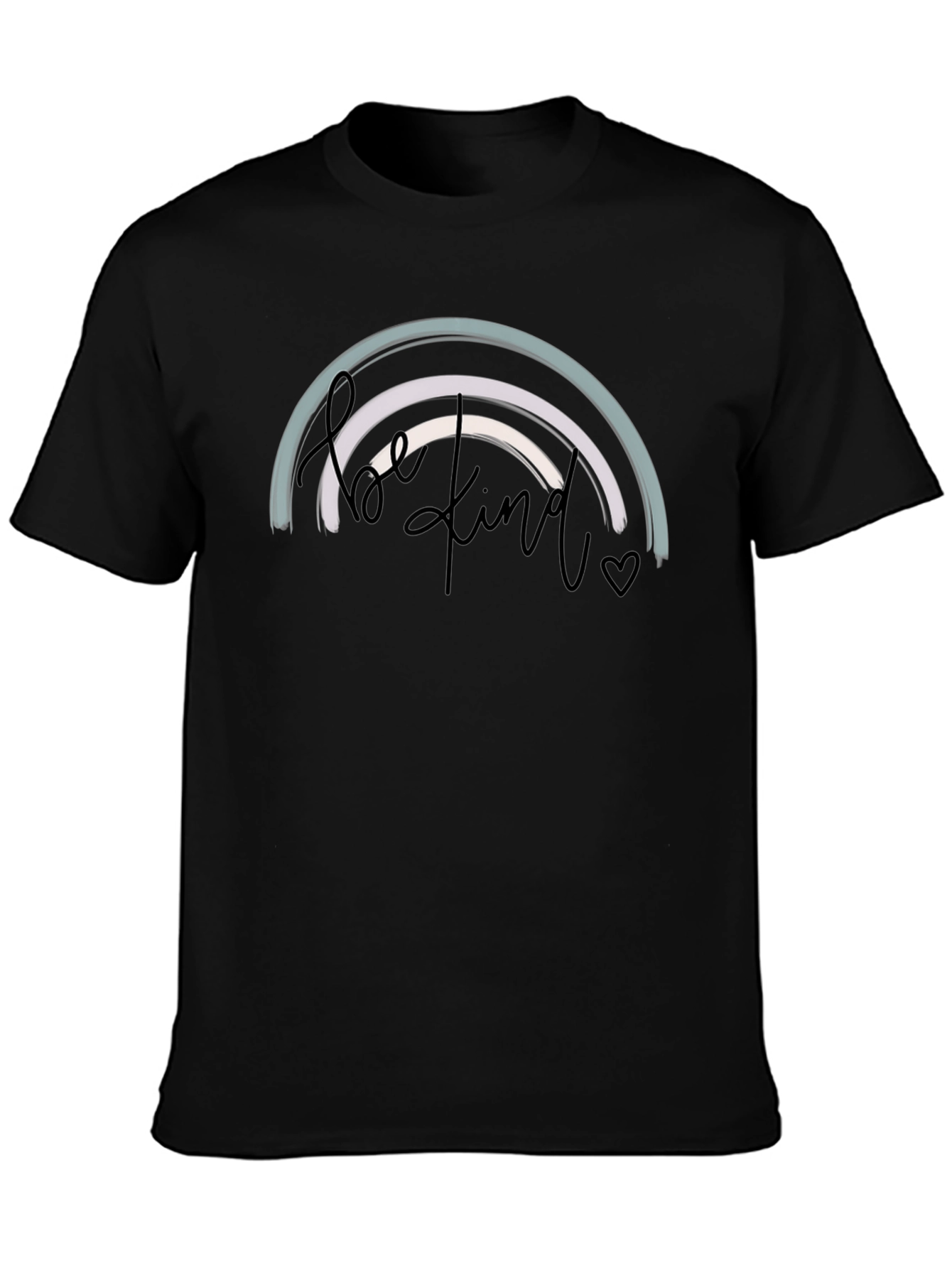 Be Kind Rainbow Graphic Tee - Black