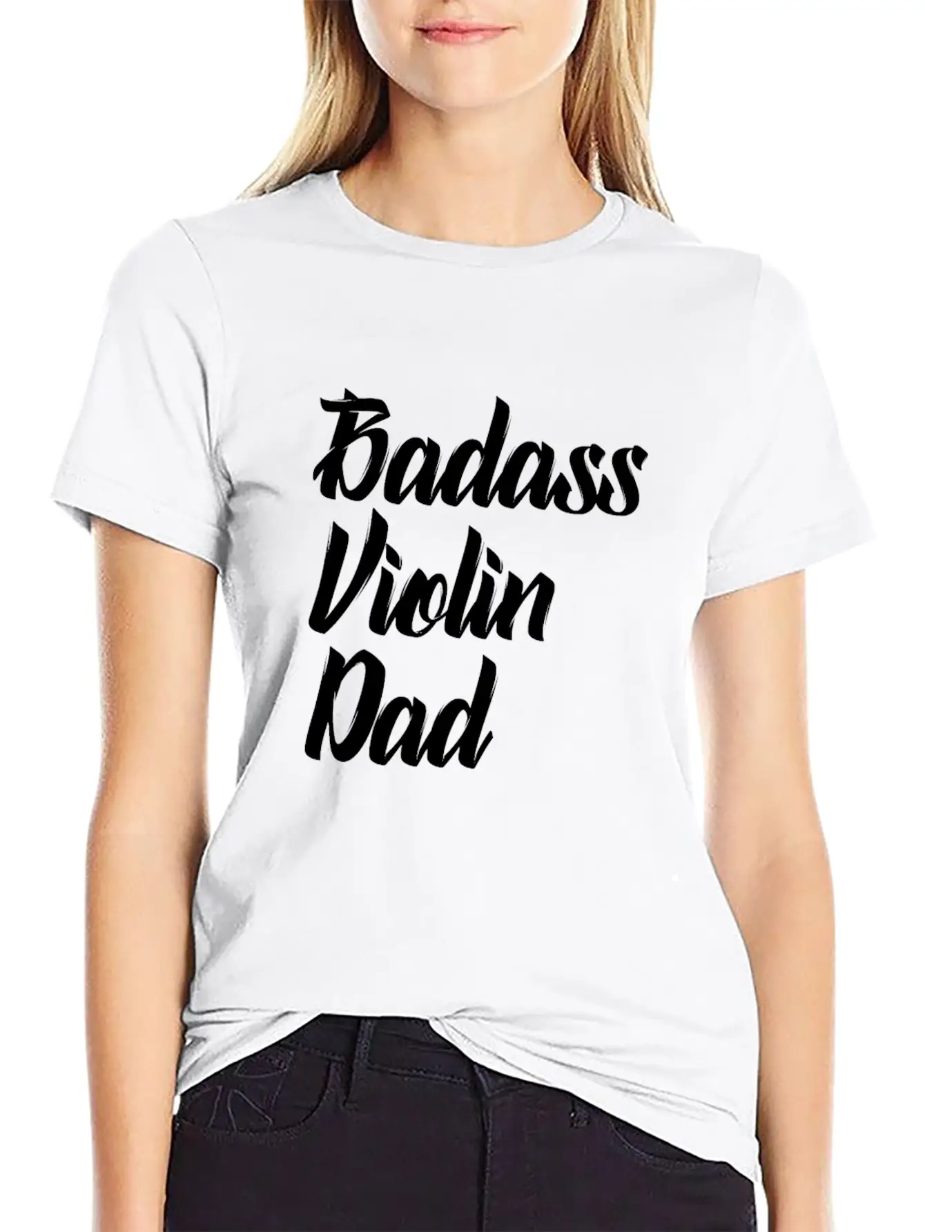 Badass Violin Dad Basic Graphic T-Shirt – Daily Comfort In Soft Cotton