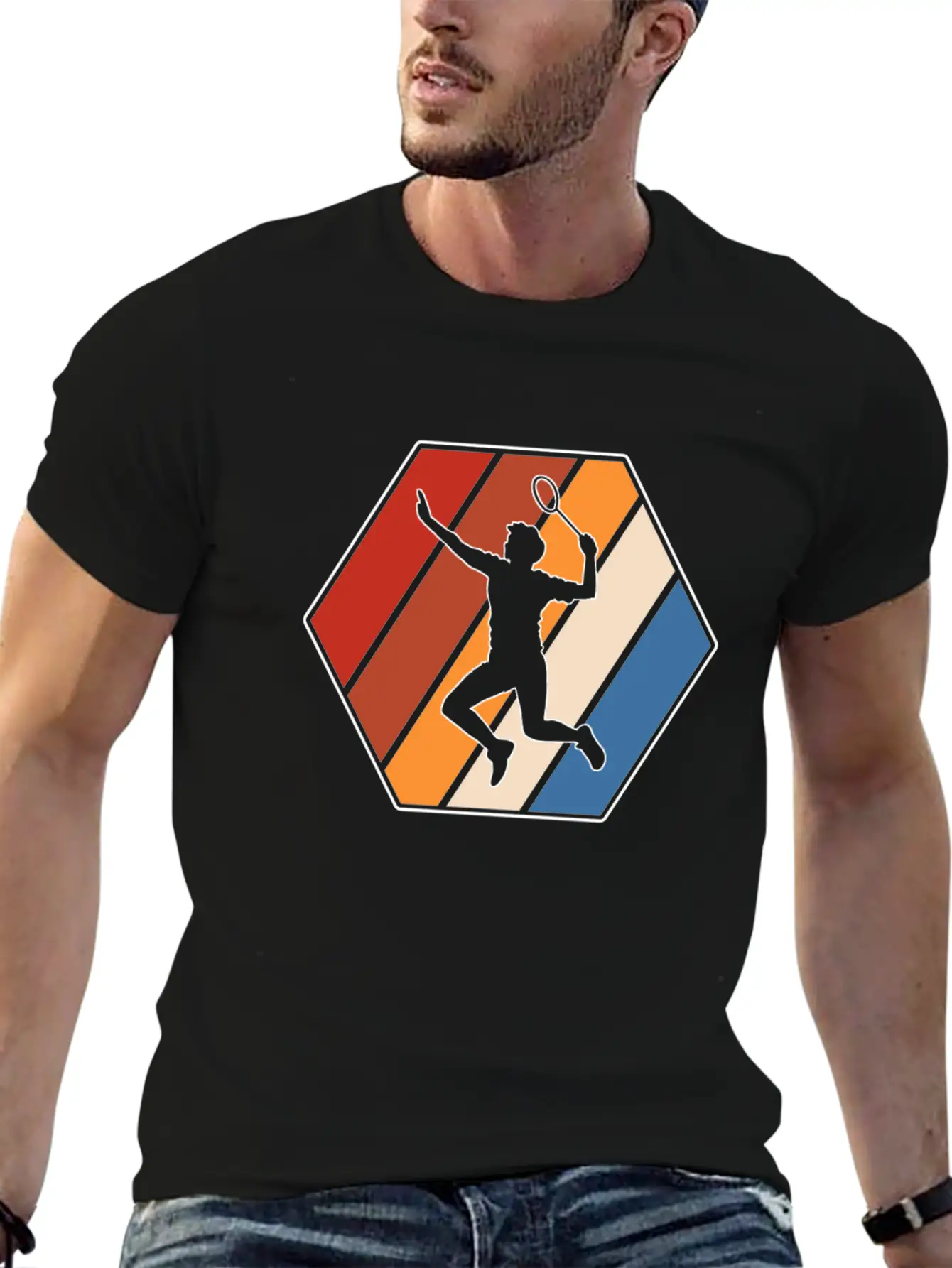 Badminton Retro Modern Fit Casual T-Shirt – Clean And Versatile Design