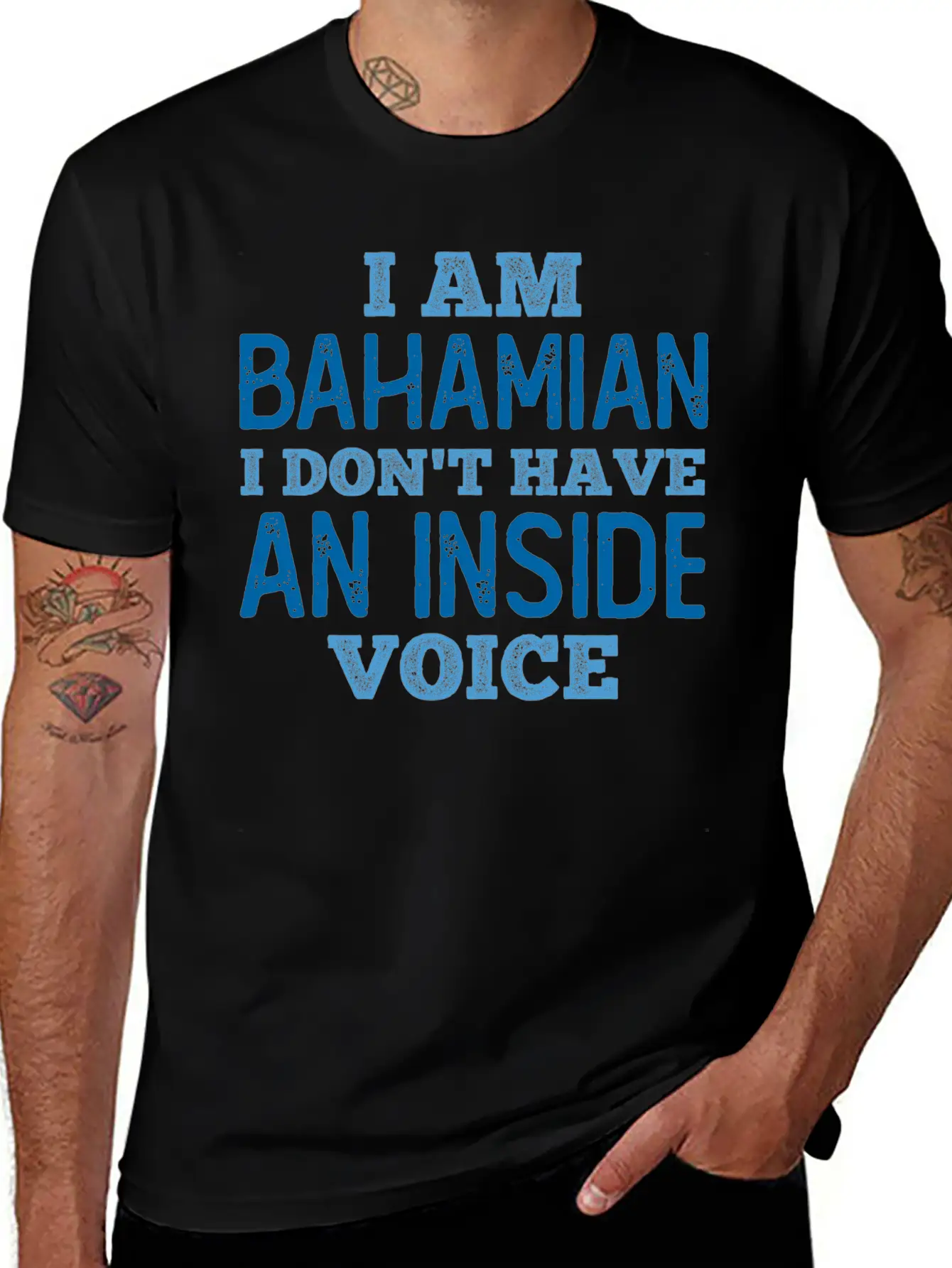 Bahamian We Do Not Have An Inside Voice Relaxed Everyday Tee – Lightweight And Durable Cotton