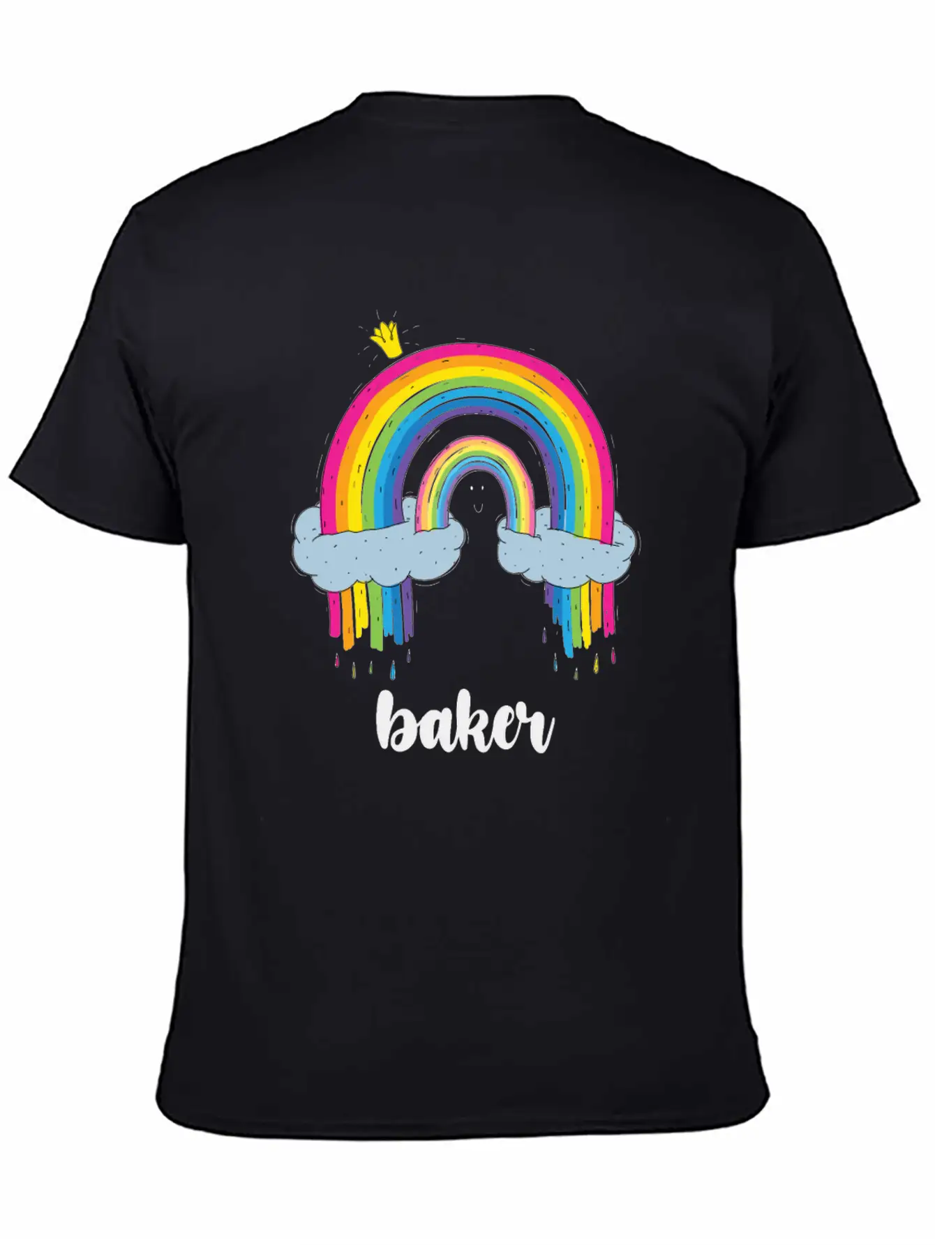 Baker Cute Boho Rainbow Unisex Casual T-Shirt – Clean Design For Daily Comfort