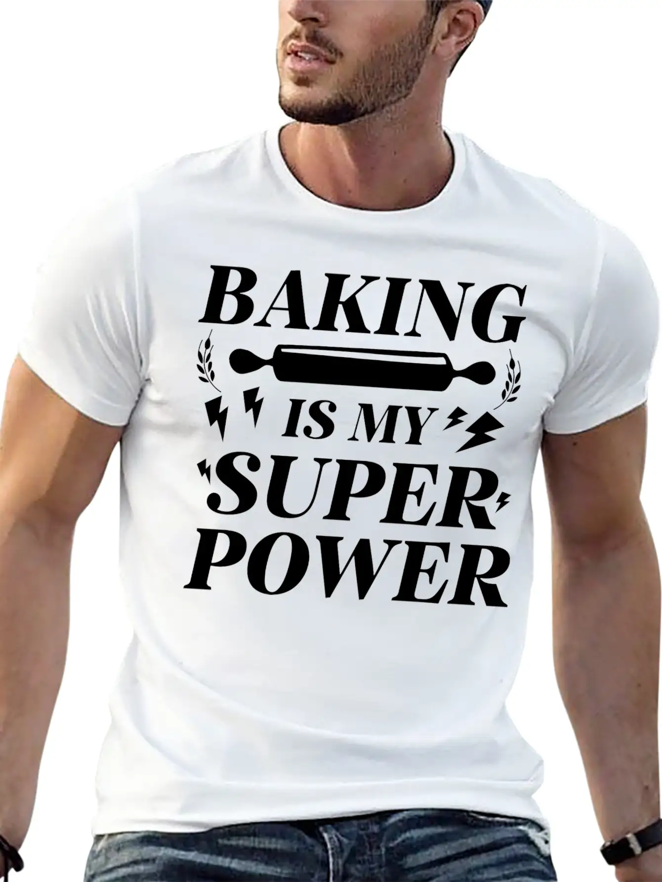 Baking Is My Superpower Lightweight Cotton T-Shirt – Daily Comfort Graphic Shirt