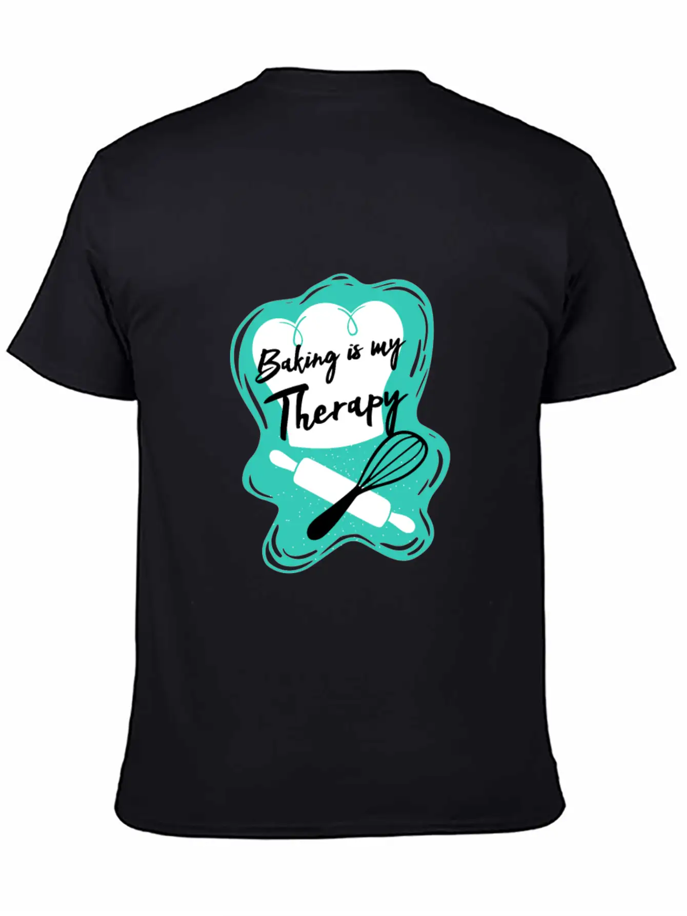 Baking Is My Therapy Lightweight Cotton T-Shirt – Daily Comfort Graphic Shirt
