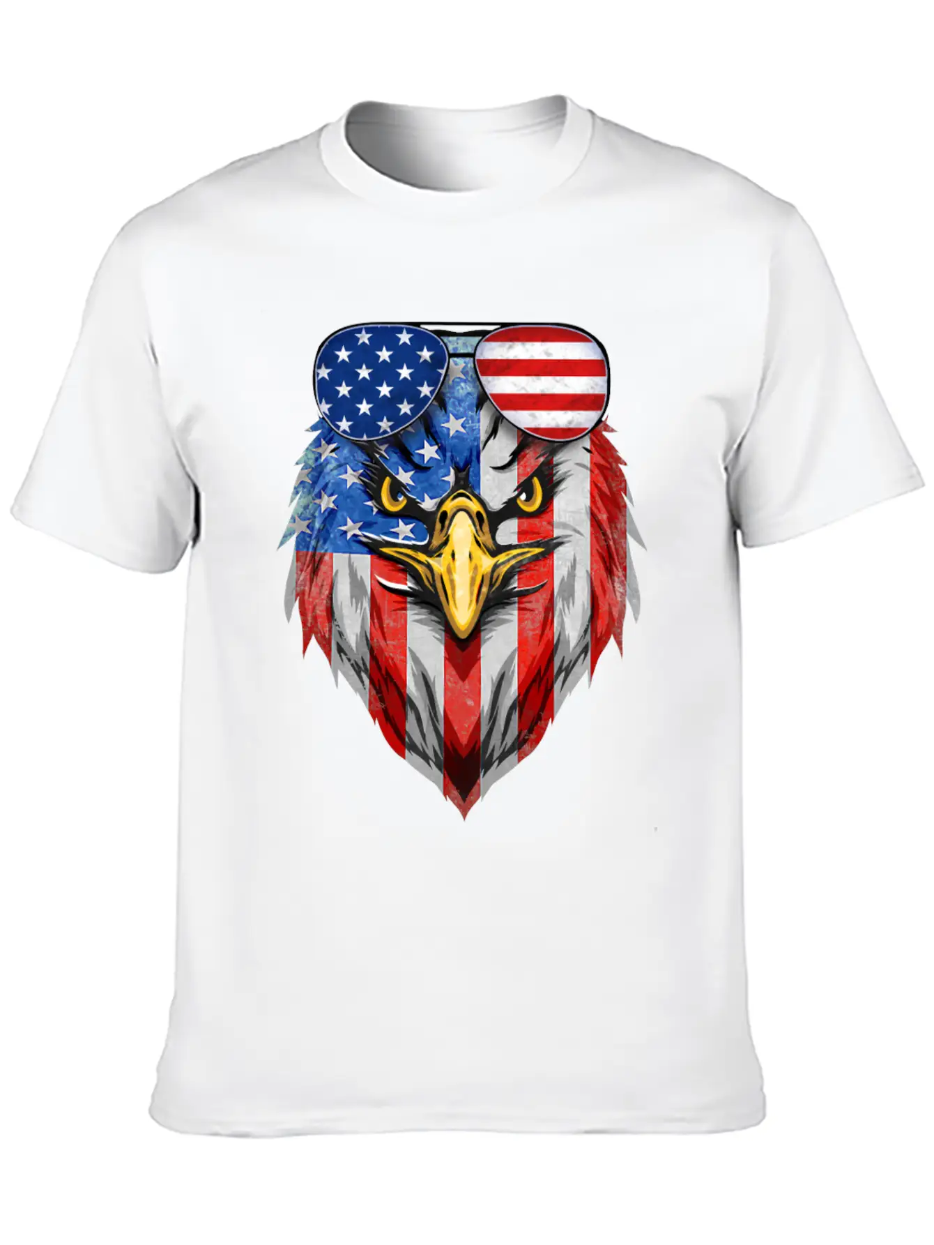Bald Eagle USA American Flag Country 4th Of July Unisex Casual T-Shirt – Clean Design For Daily Comfort