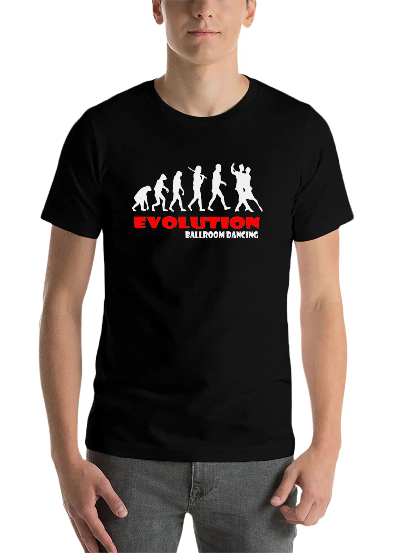 Ballroom Dancing Ape Of Evolution Unisex Casual T-Shirt – Clean Design For Daily Comfort