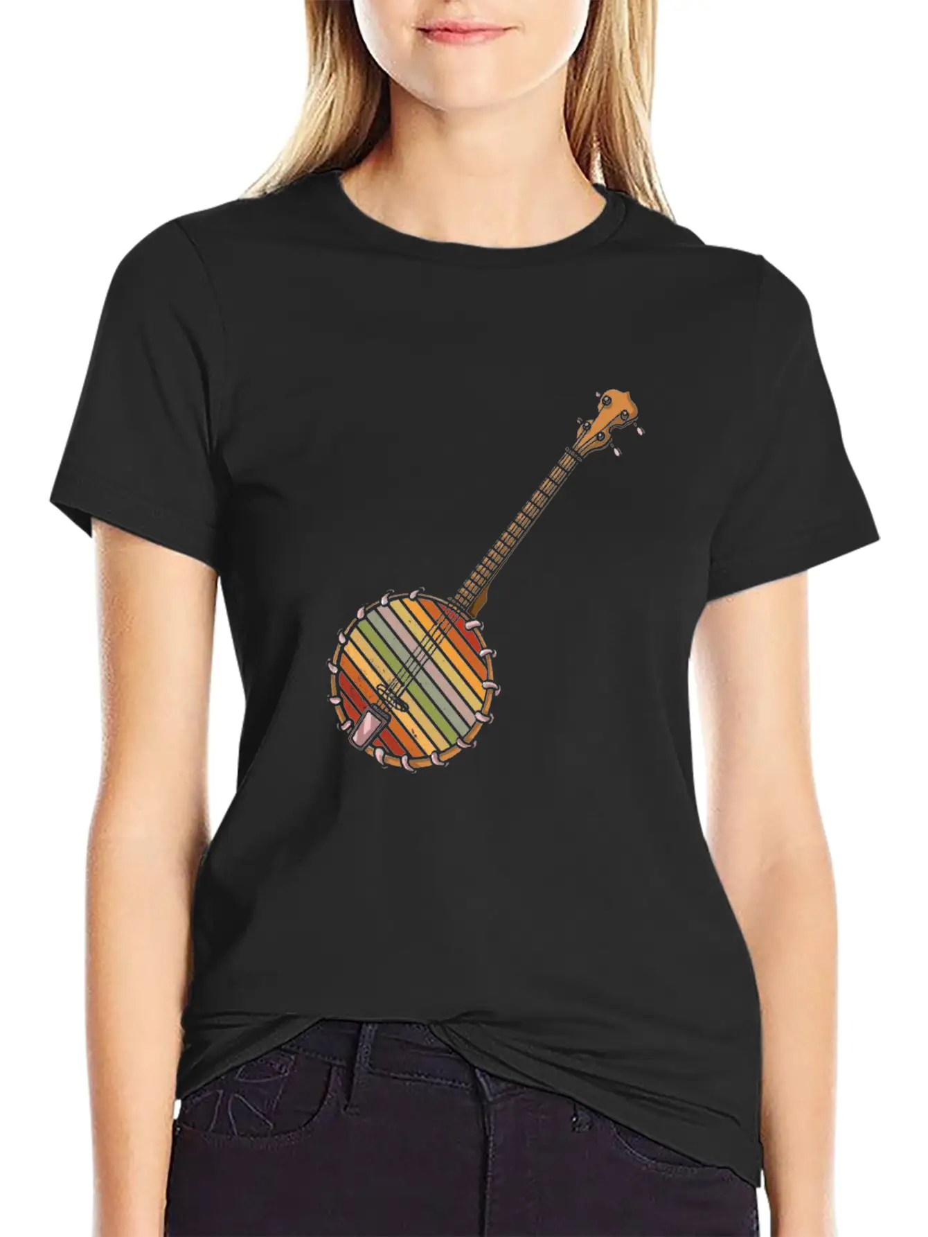 Banjo Shirts For Men Bluegrass Appalachia Folk Comfortable Minimalist Graphic Tee – Summer Style Essential