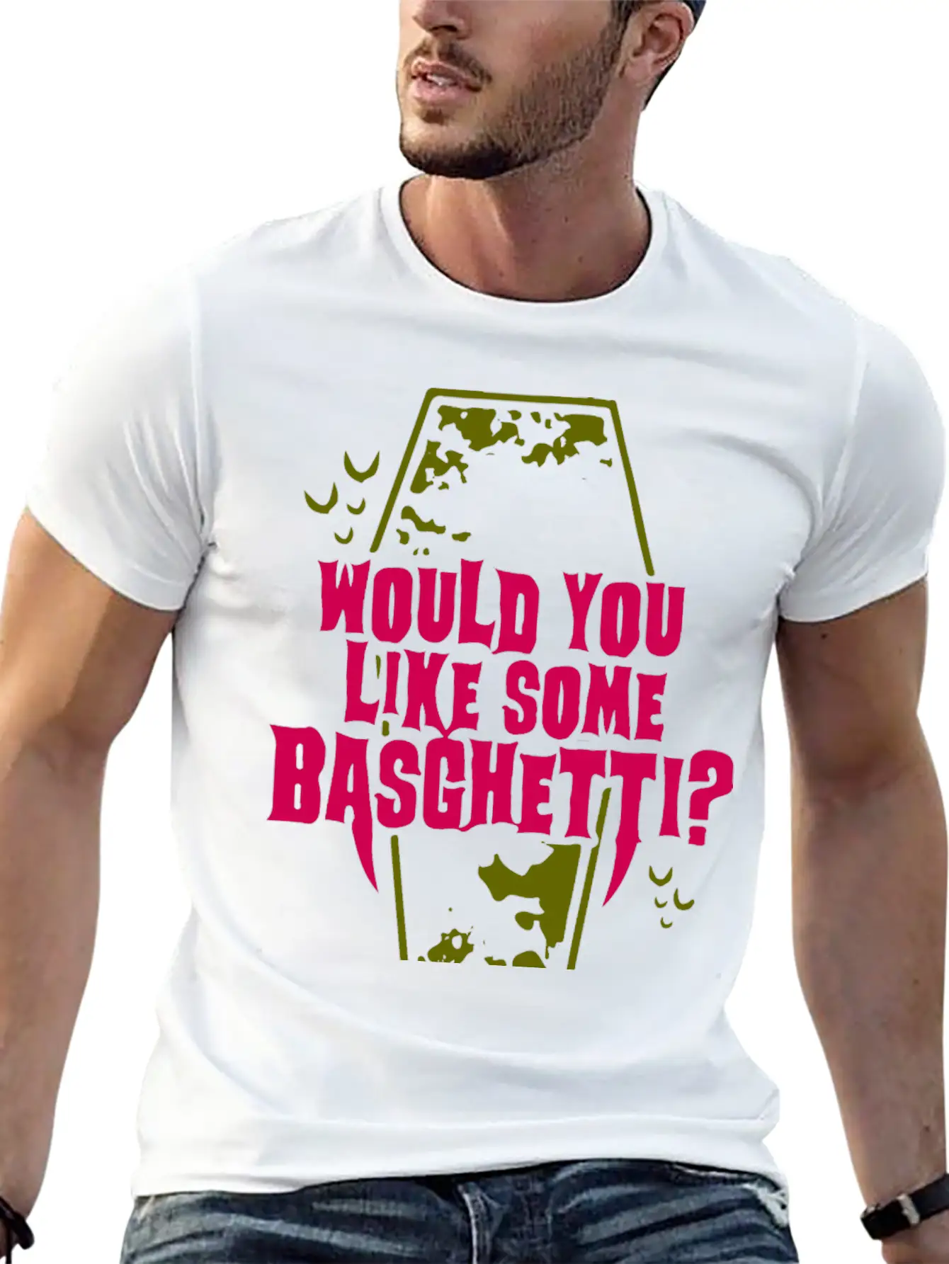 Basghetti Funny Goth Vampire Quote Unisex Casual T-Shirt – Clean Design For Daily Comfort