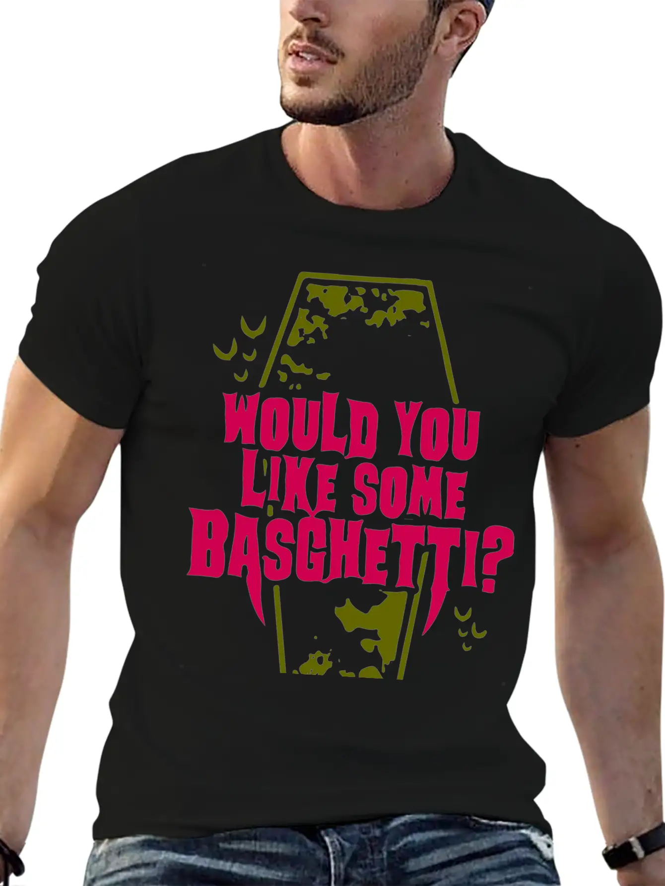 Basghetti Funny Goth Vampire Quote Unisex Casual T-Shirt – Clean Design For Daily Comfort