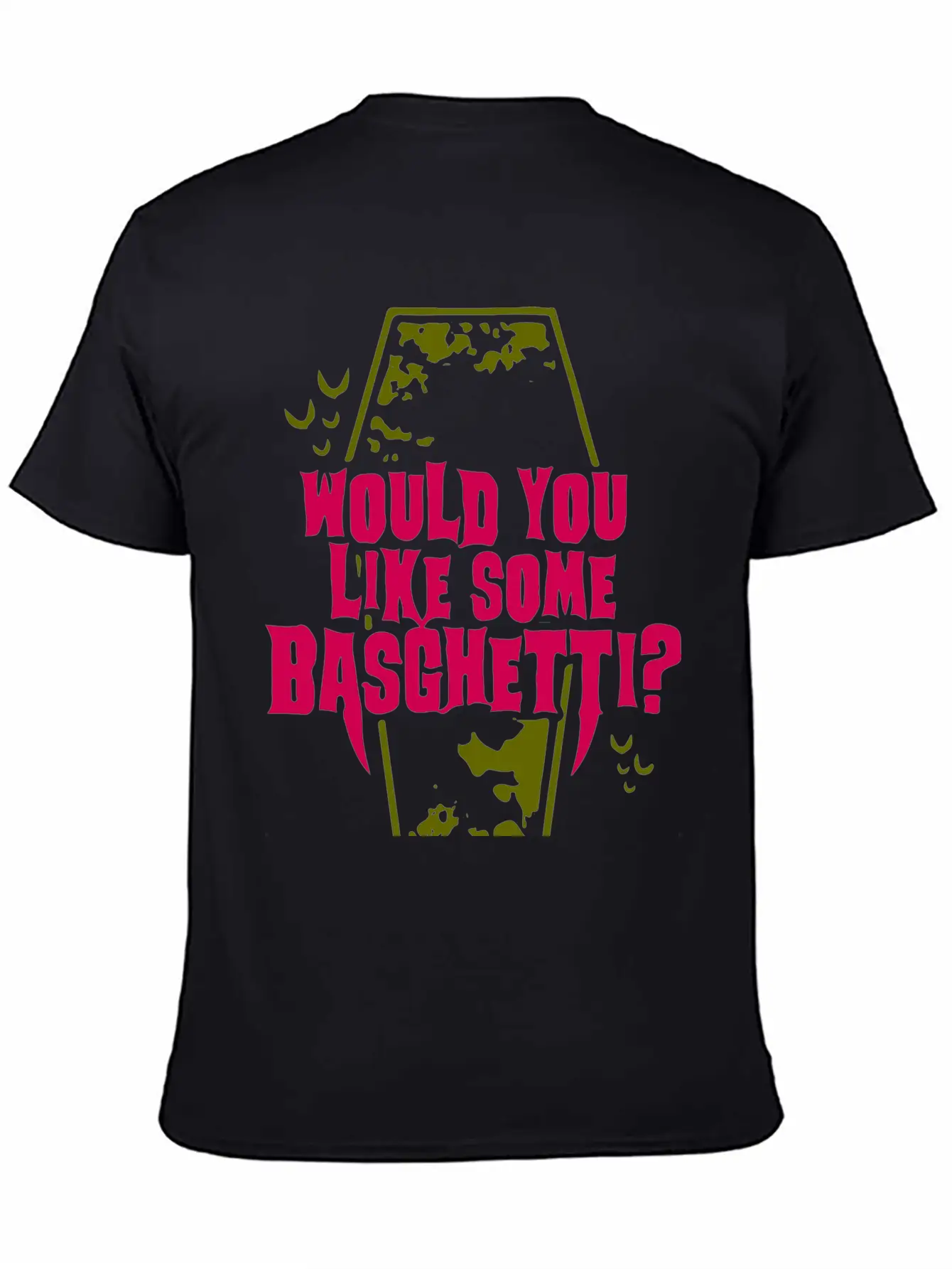 Basghetti Funny Goth Vampire Quote Unisex Casual T-Shirt – Clean Design For Daily Comfort