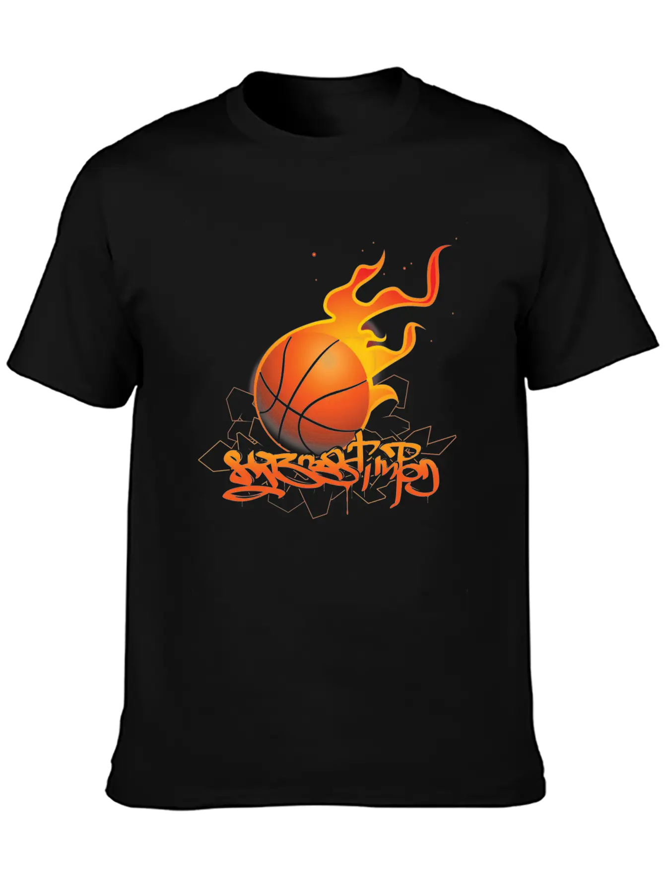 Basket Ball Style Lightweight Cotton T-Shirt – Daily Comfort Graphic Shirt