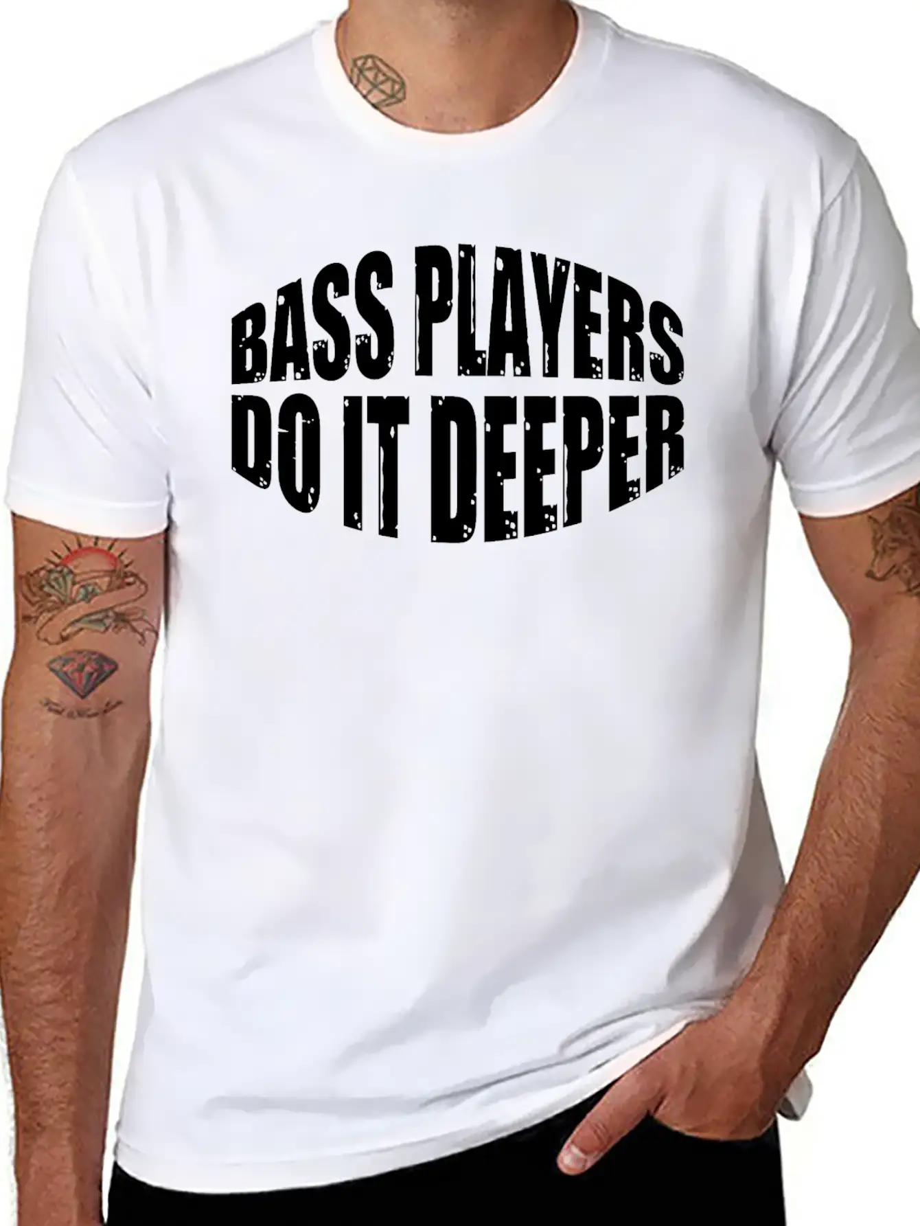 Bass Players Do It Deeper 7 Lightweight Cotton T-Shirt – Daily Comfort Graphic Shirt