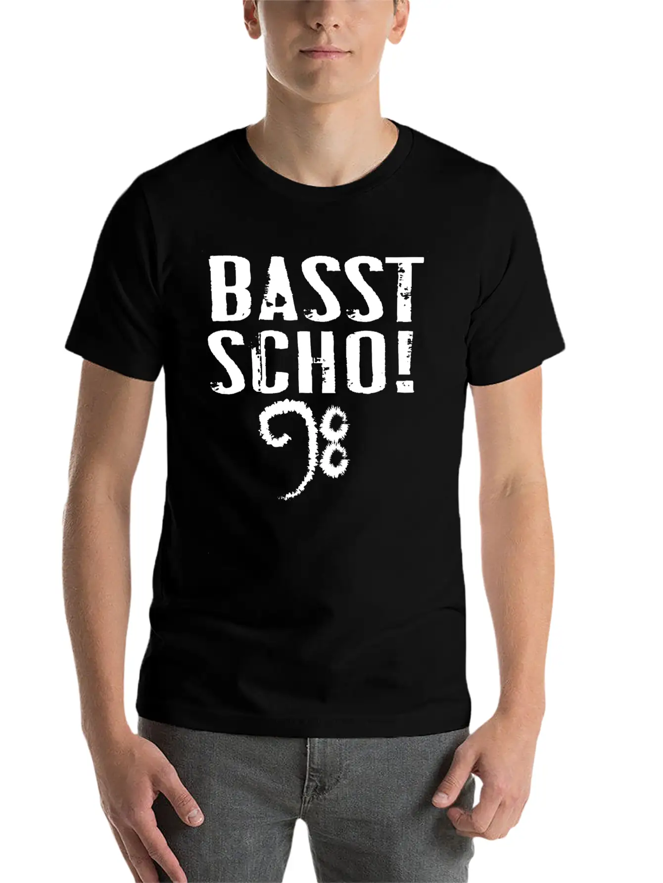 Basst Scho Guitar Gift Music Rock Lightweight Cotton T-Shirt – Daily Comfort Graphic Shirt