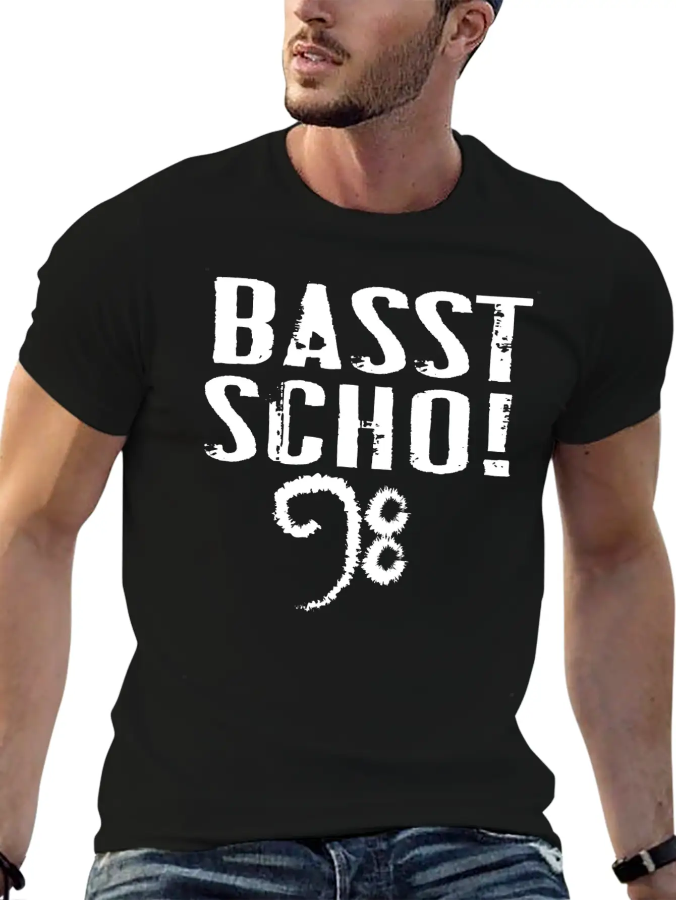 Basst Scho Guitar Gift Music Rock Lightweight Cotton T-Shirt – Daily Comfort Graphic Shirt