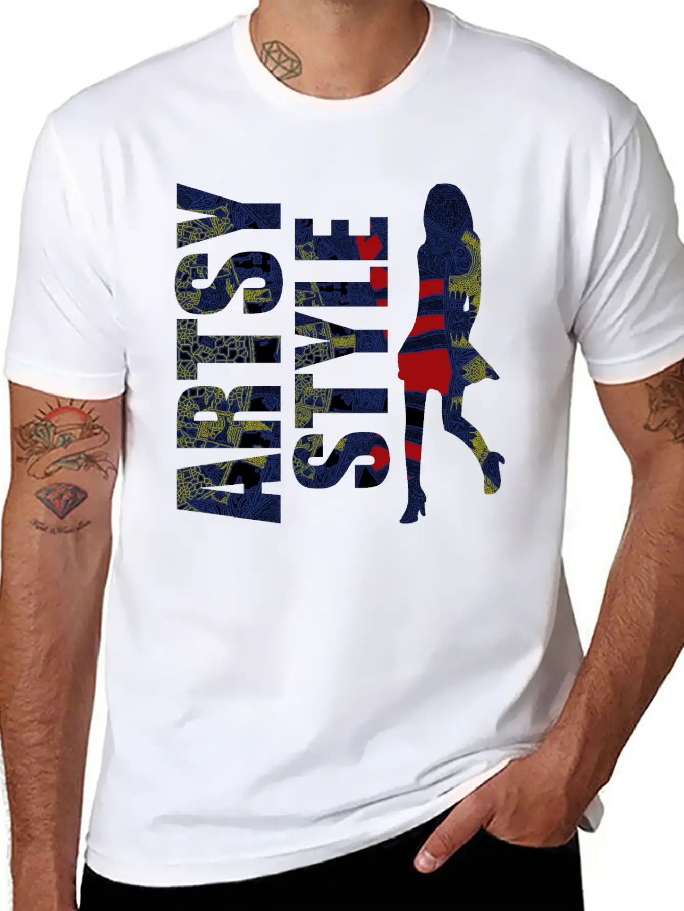 Batik Artsy Style Lightweight Cotton T-Shirt – Daily Comfort Graphic Shirt