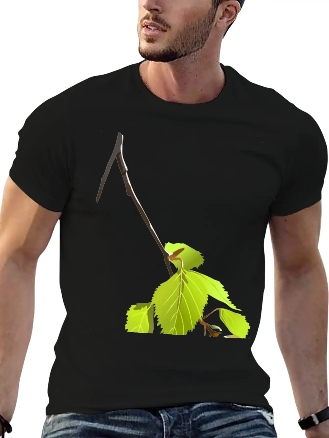 Baum Tree Baumstamm Wald Forest Woods43 Lightweight Cotton T-Shirt – Daily Comfort Graphic Shirt