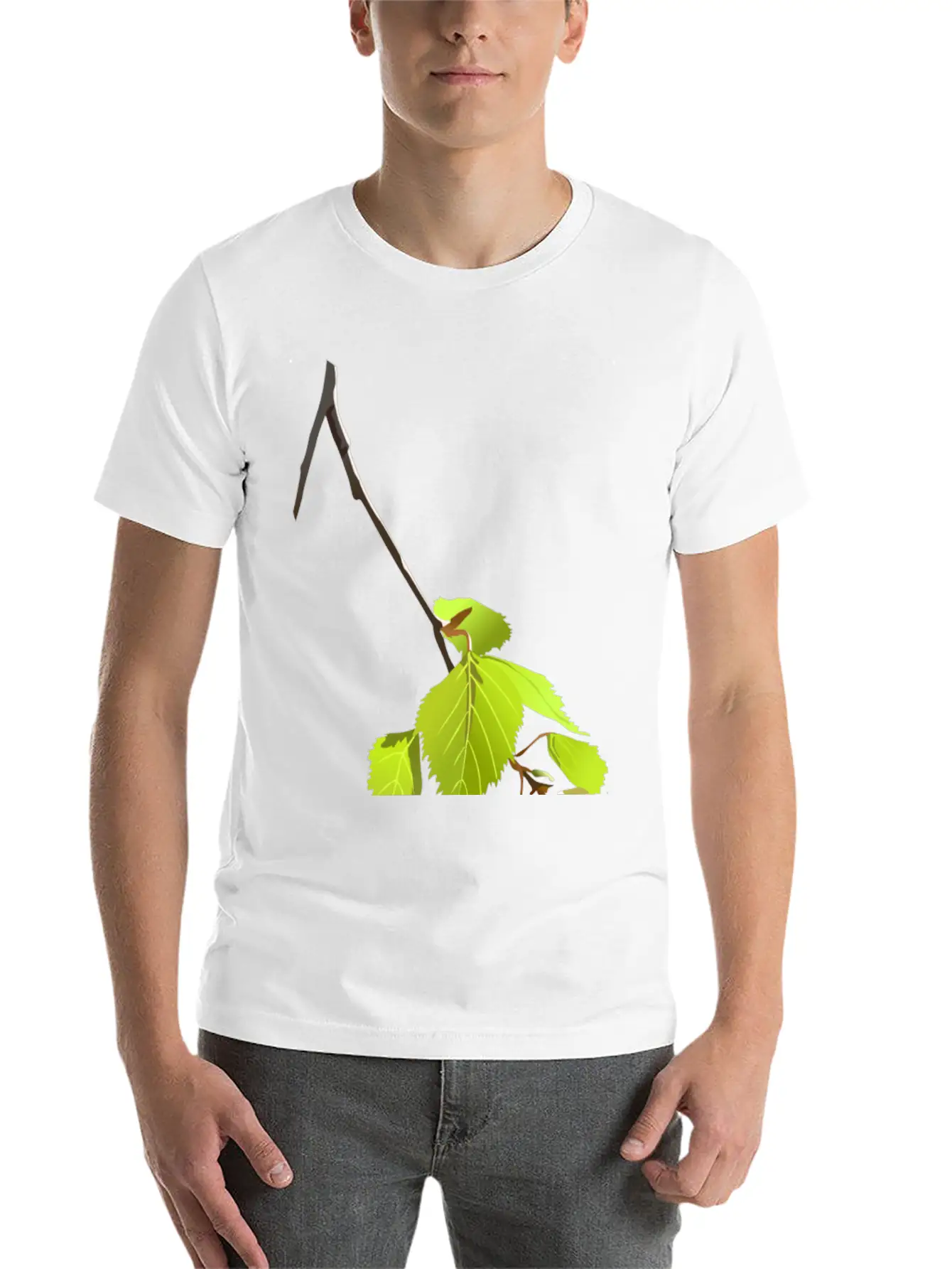 Baum Tree Baumstamm Wald Forest Woods43 Lightweight Cotton T-Shirt – Daily Comfort Graphic Shirt