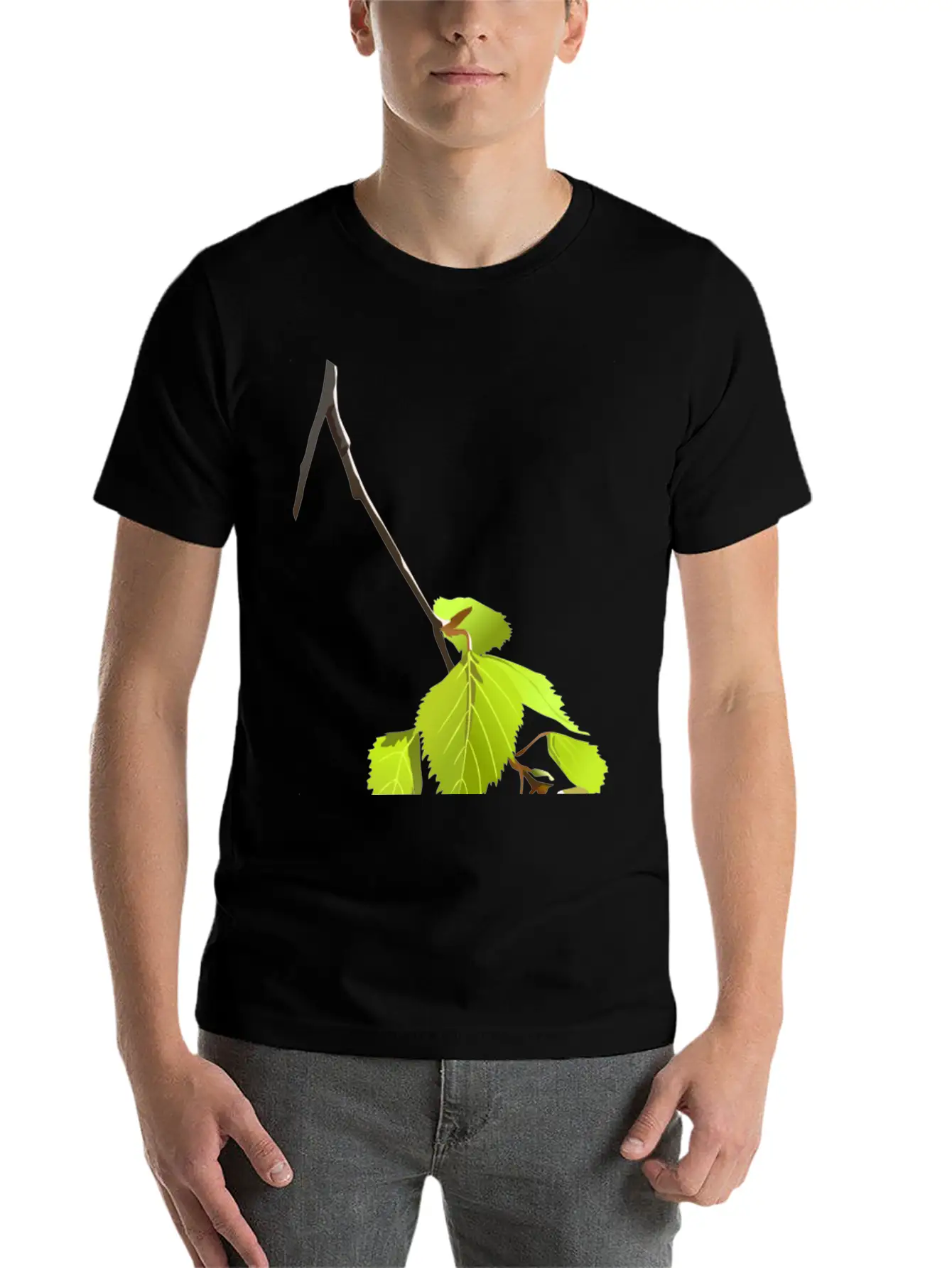 Baum Tree Baumstamm Wald Forest Woods43 Lightweight Cotton T-Shirt – Daily Comfort Graphic Shirt