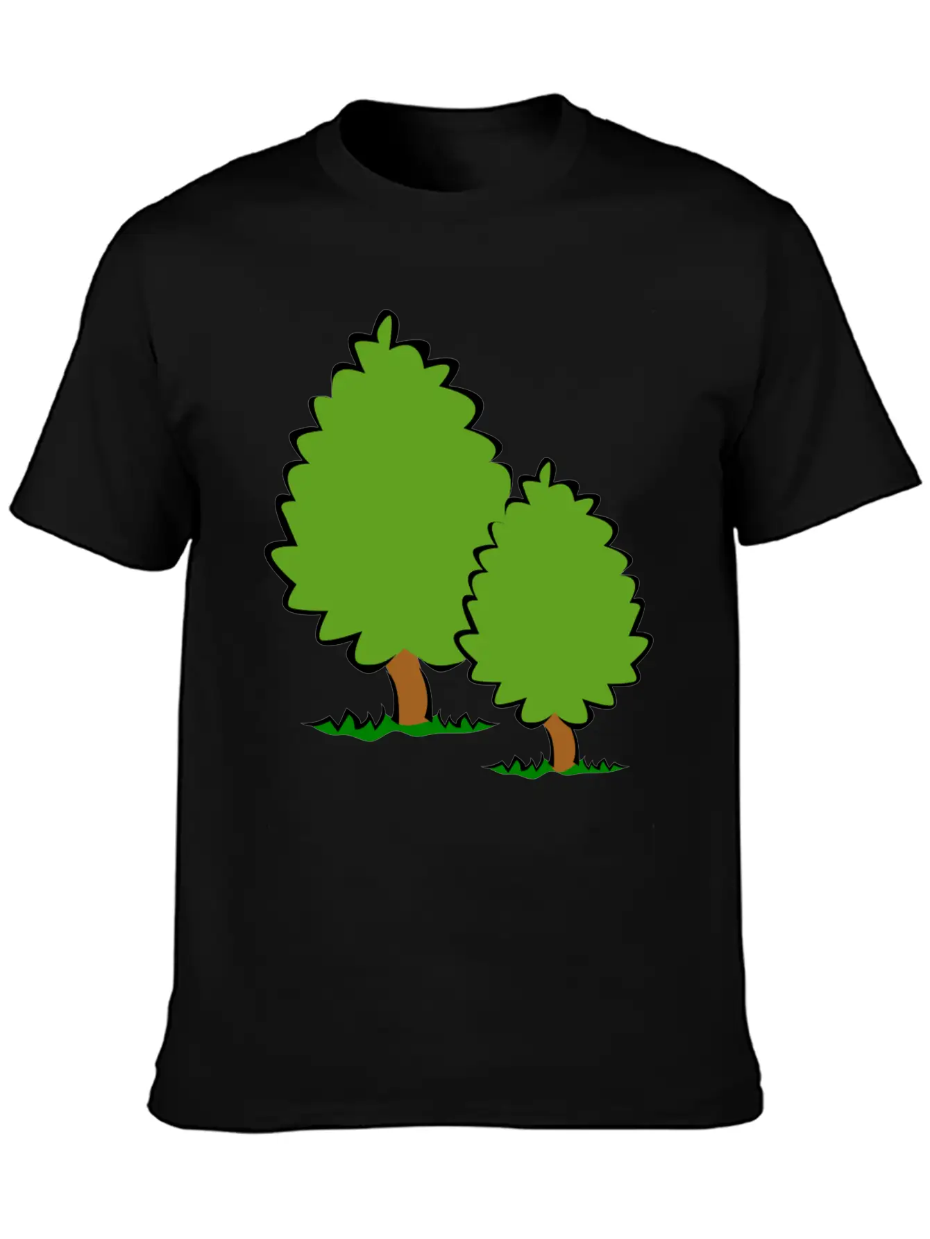 Baum Tree Baumstamm Wald Forest Woods75 Lightweight Cotton T-Shirt – Daily Comfort Graphic Shirt