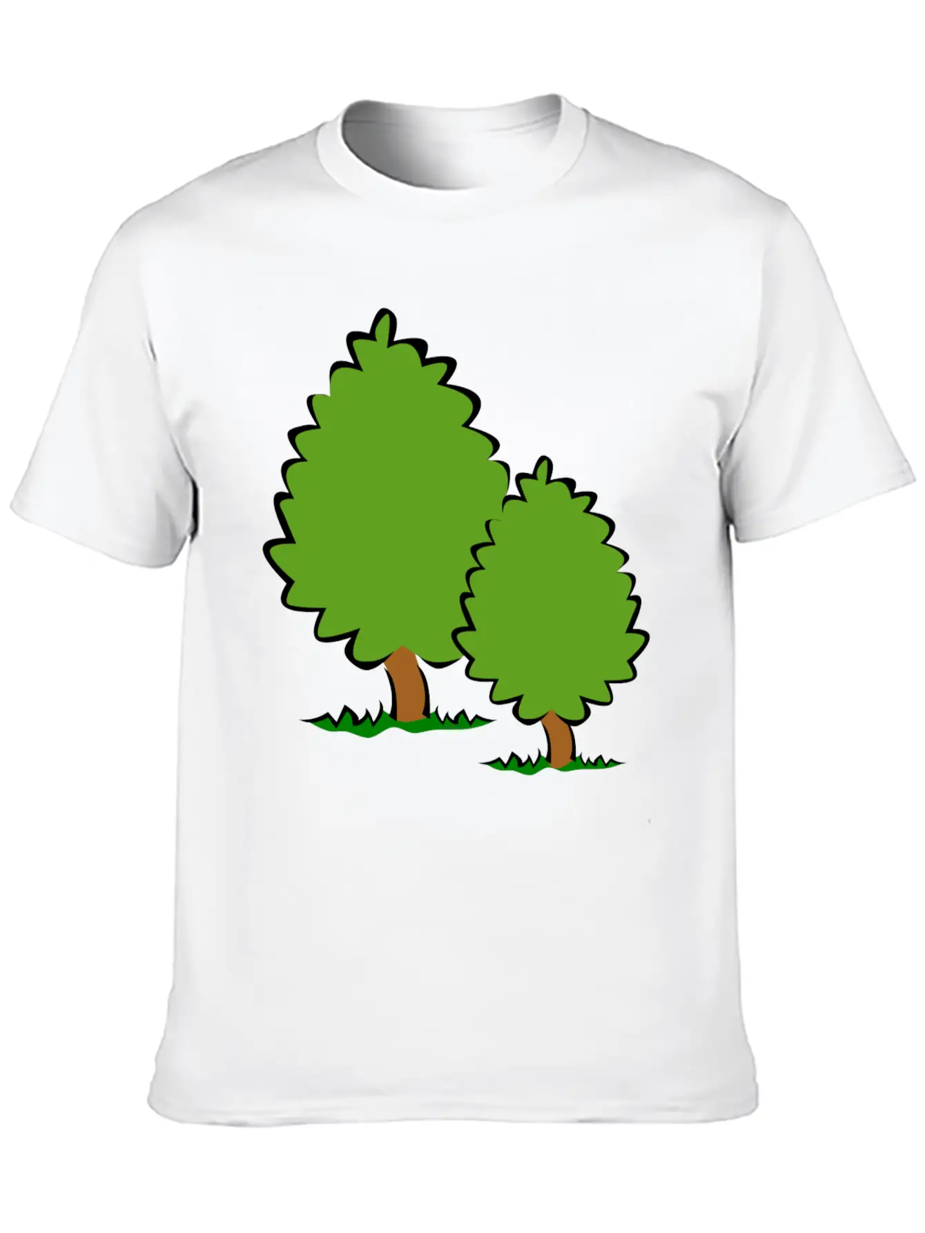 Baum Tree Baumstamm Wald Forest Woods75 Lightweight Cotton T-Shirt – Daily Comfort Graphic Shirt