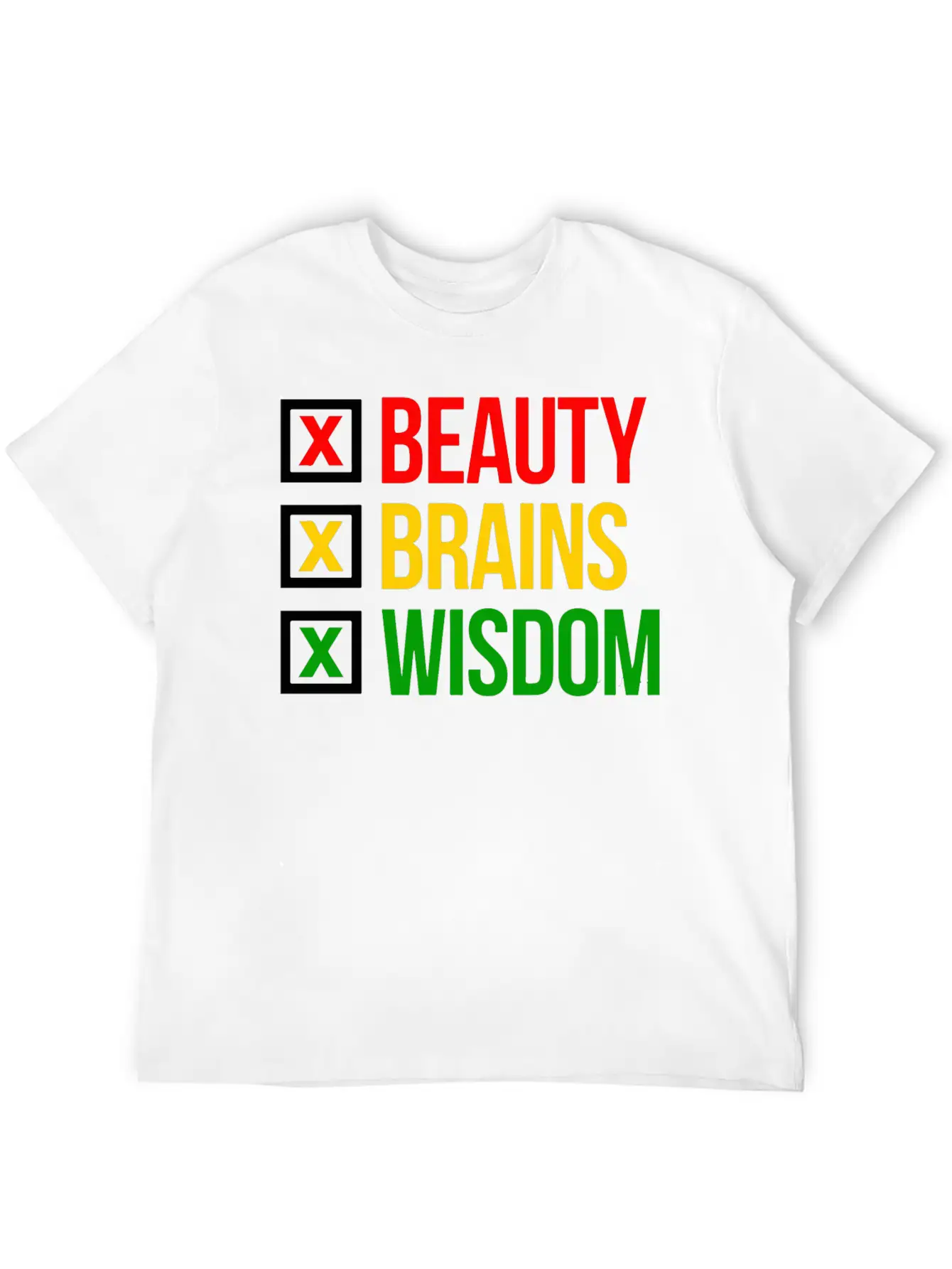 BBW Beauty Brains Wisdom Unisex Casual T-Shirt – Clean Design For Daily Comfort
