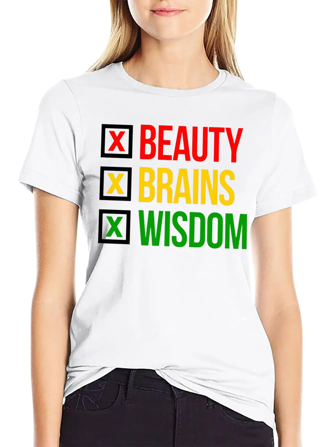 BBW Beauty Brains Wisdom Unisex Casual T-Shirt – Clean Design For Daily Comfort