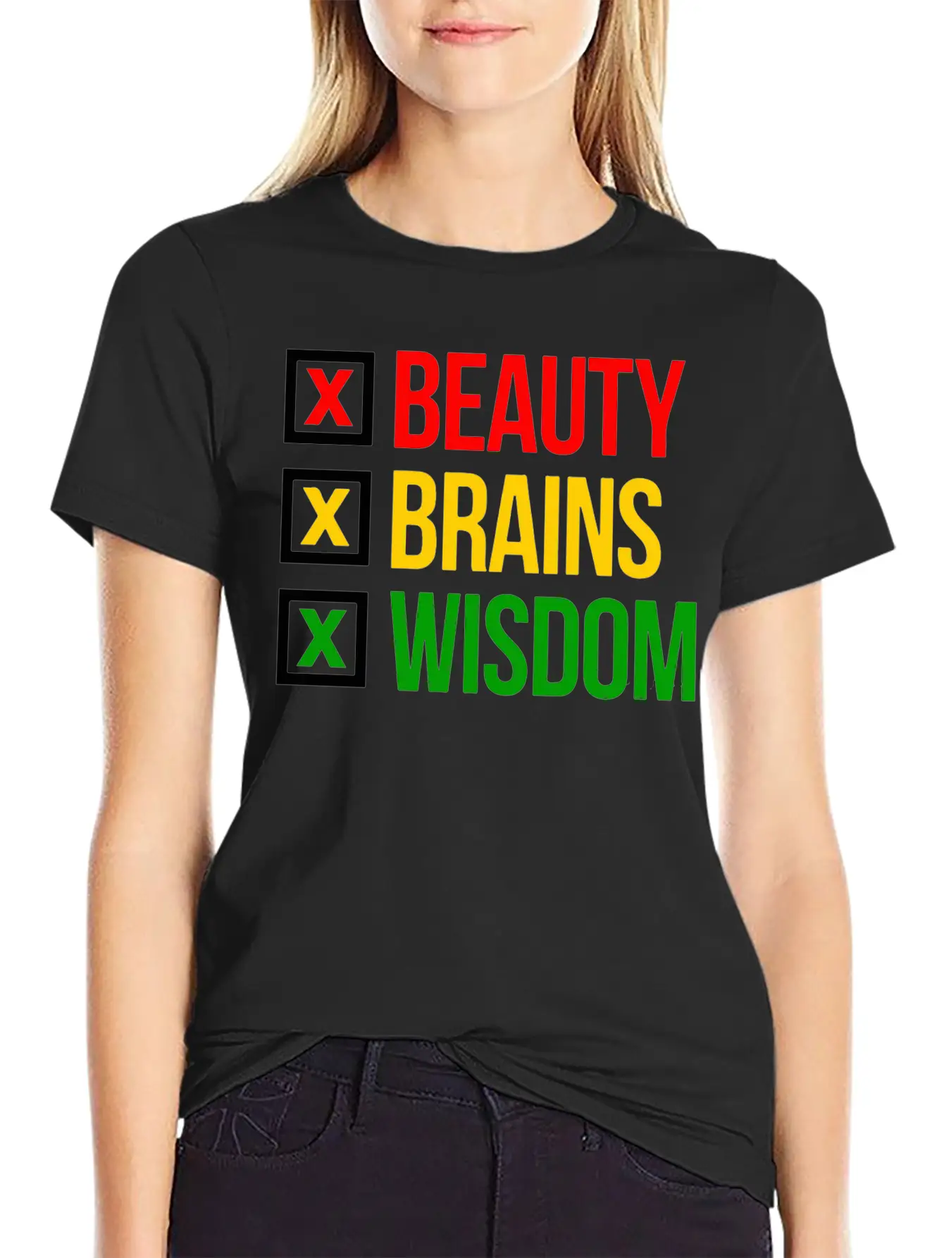 BBW Beauty Brains Wisdom Unisex Casual T-Shirt – Clean Design For Daily Comfort
