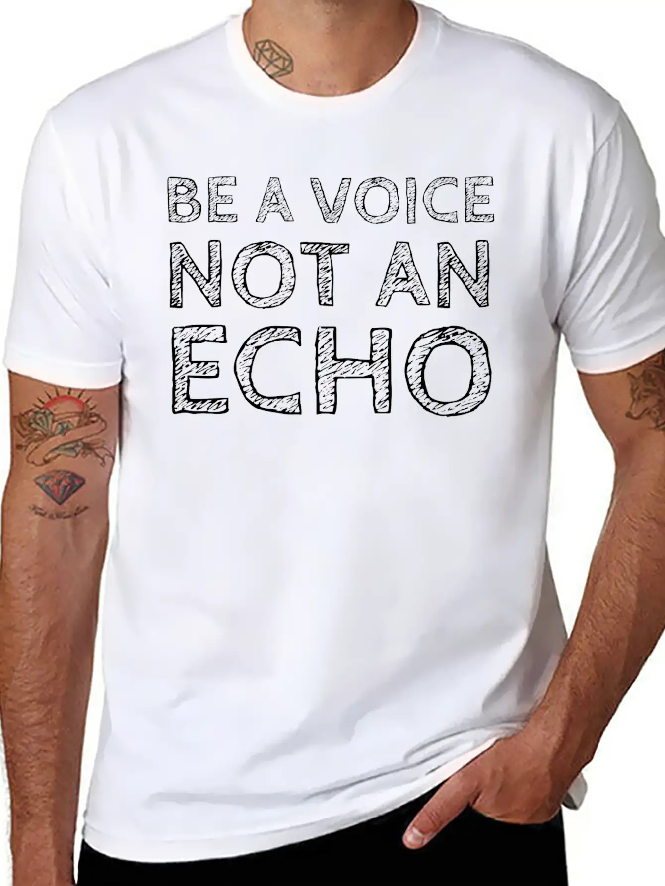 Be A Voice Not An Echo Essential Cotton Tee For Daily Outfits – Unisex Style