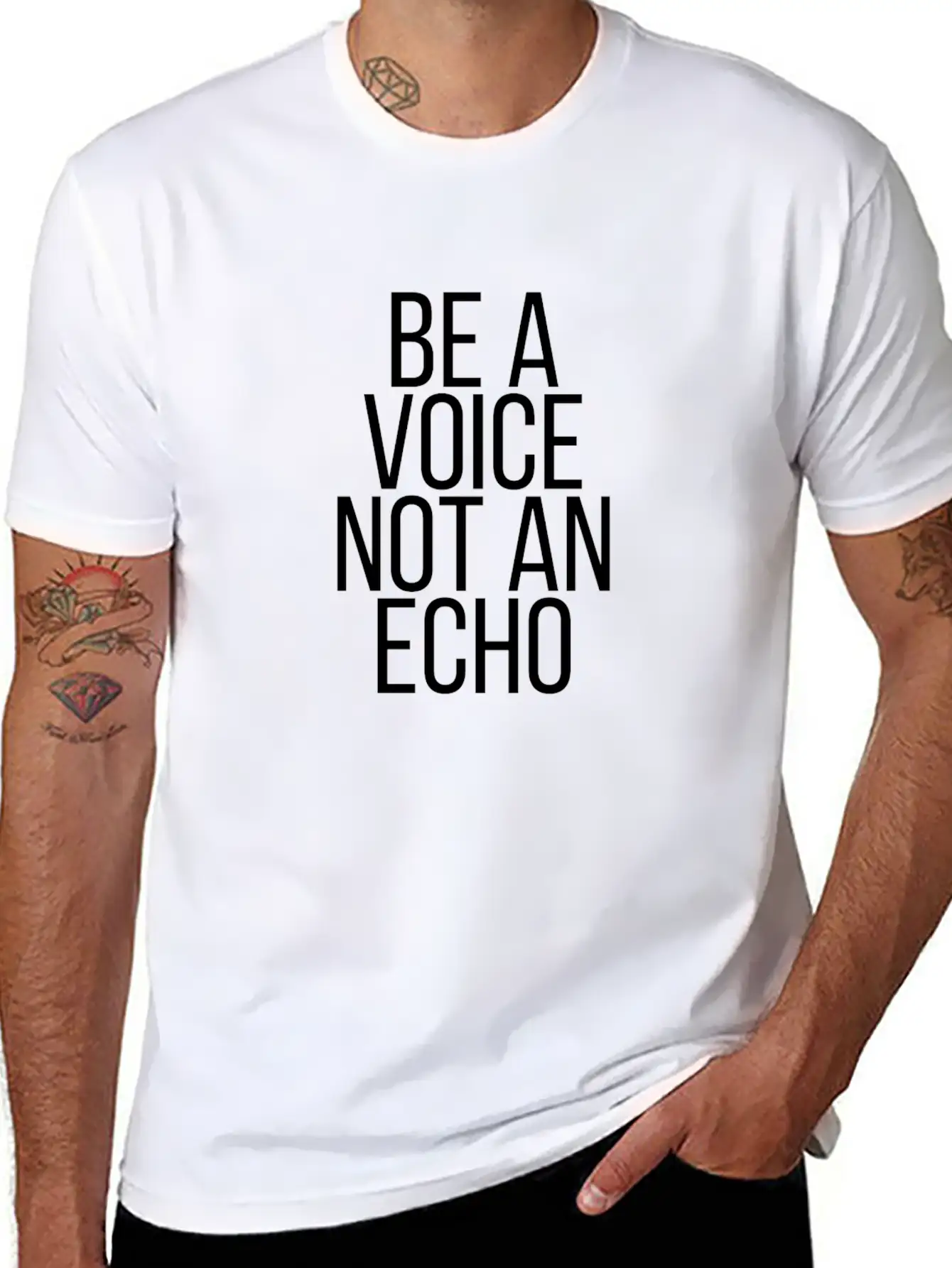 Be A Voice Not An Echo Soft Cotton Short Sleeve Tee – Unisex Wardrobe Staple