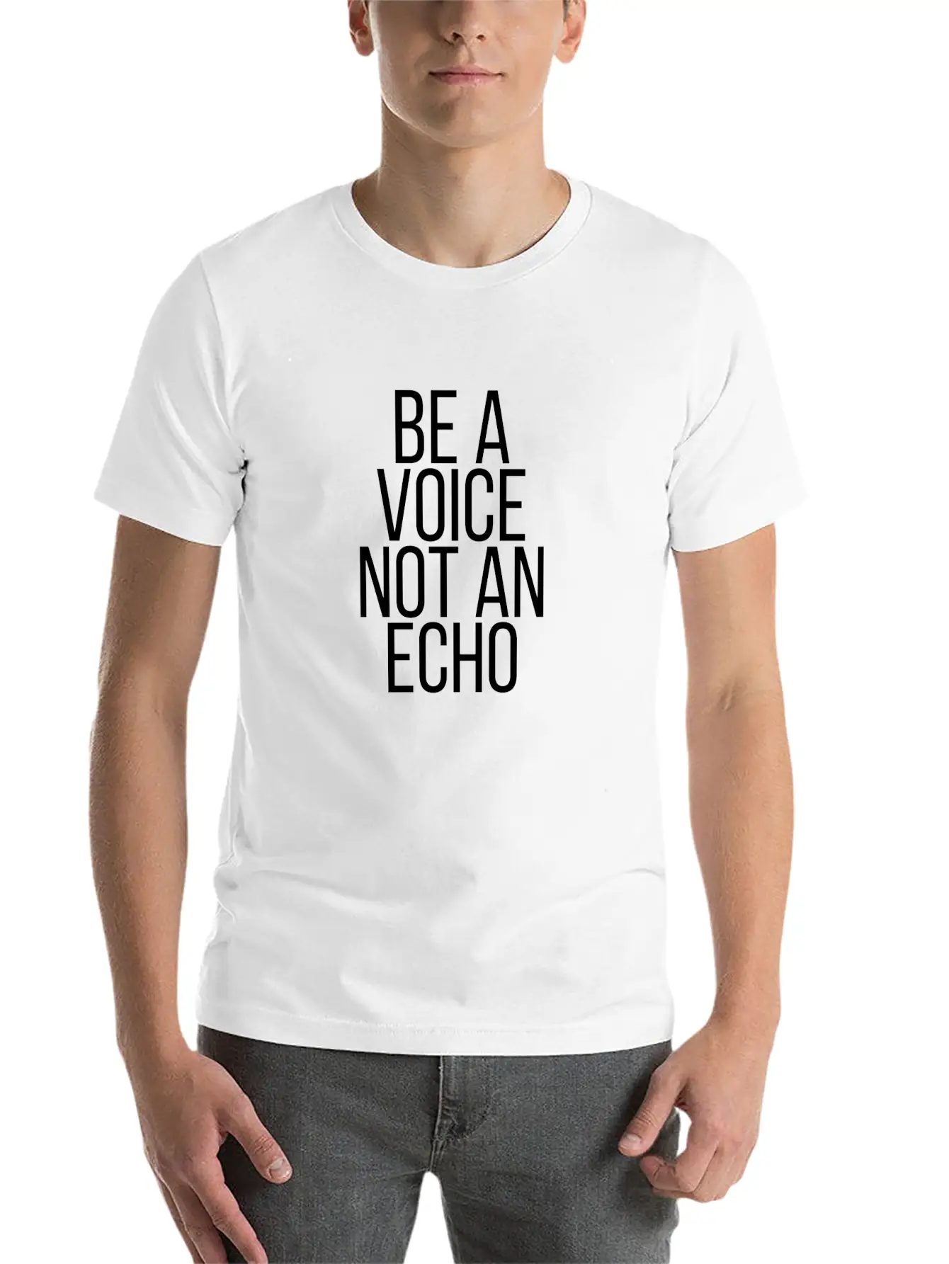 Be A Voice Not An Echo Soft Cotton Short Sleeve Tee – Unisex Wardrobe Staple