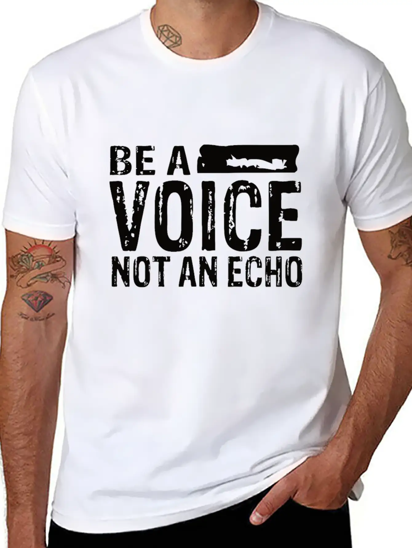 Be A Voice Not An Echo Unisex Casual T-Shirt – Clean Design For Daily Comfort