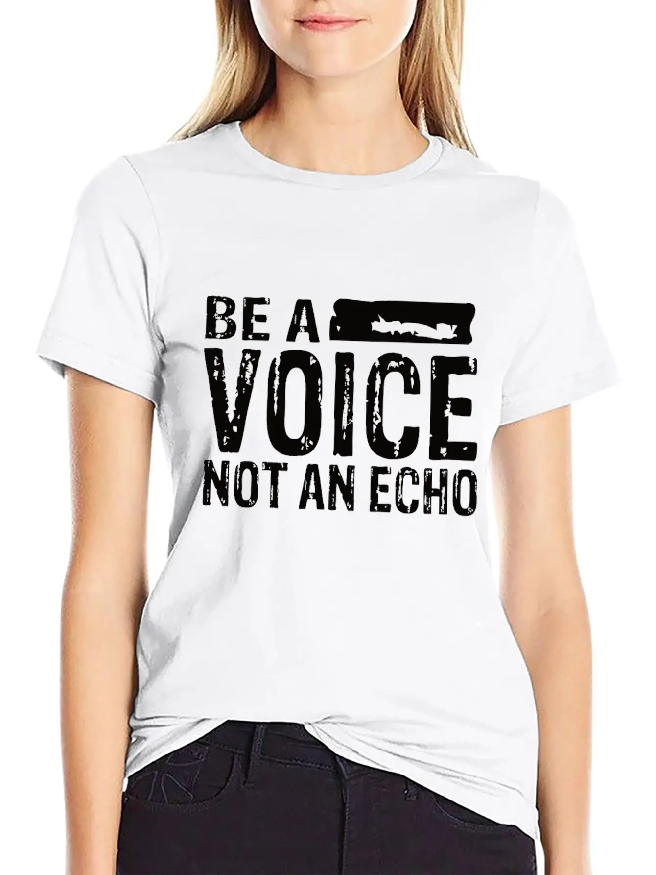 Be A Voice Not An Echo Unisex Casual T-Shirt – Clean Design For Daily Comfort