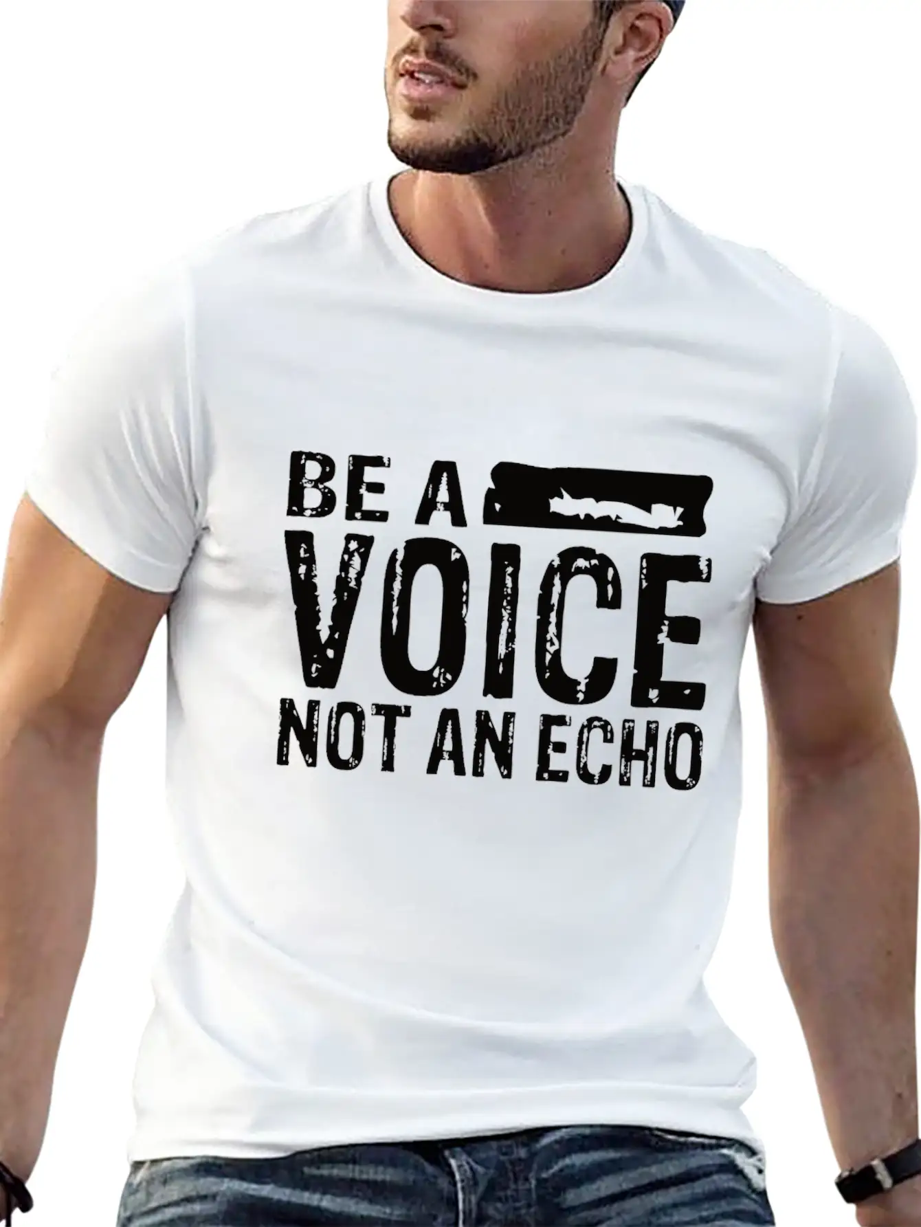 Be A Voice Not An Echo Unisex Casual T-Shirt – Clean Design For Daily Comfort