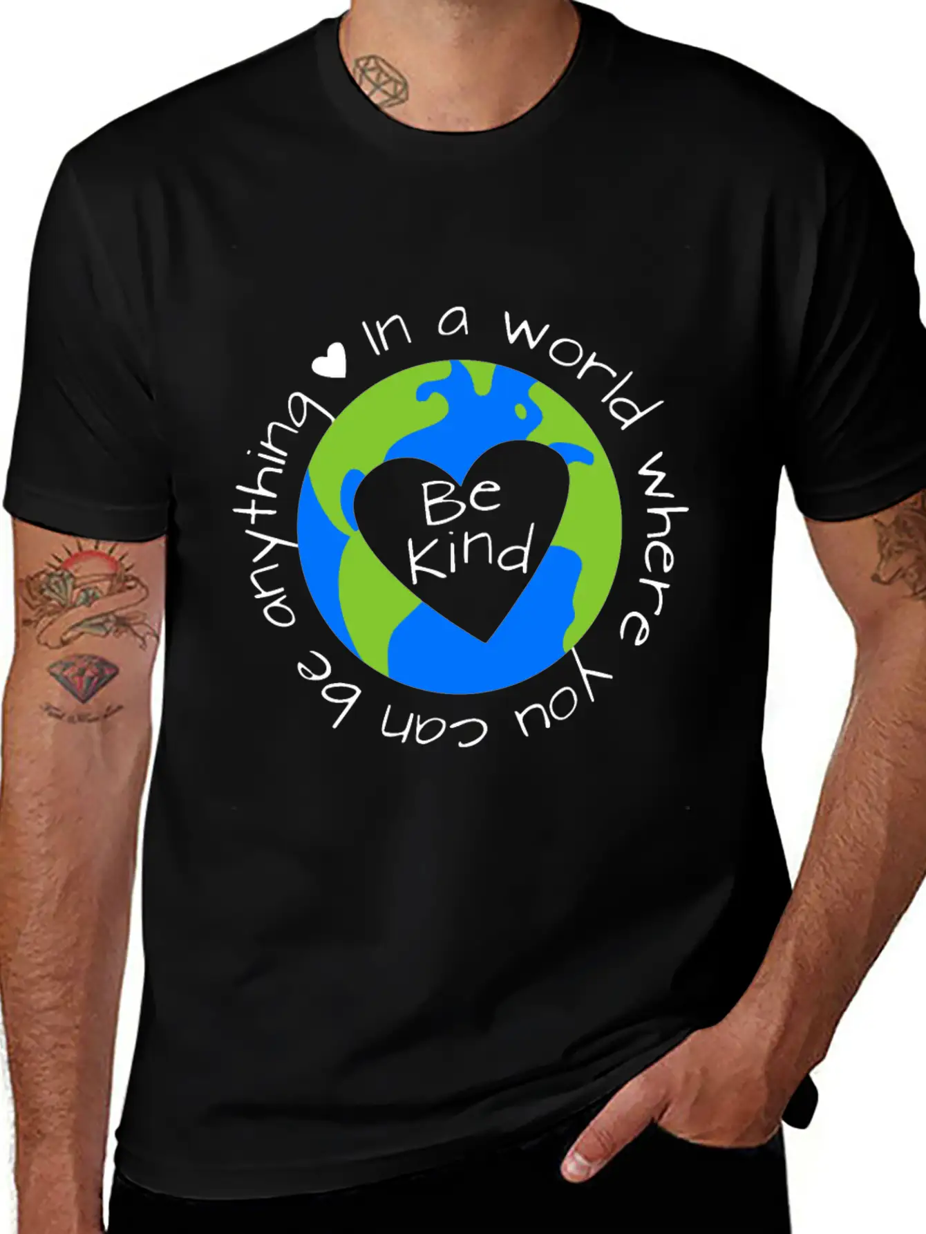 Be Anything Be Kind World Anti Bullying Lesson Dau Relaxed Everyday Tee – Lightweight And Durable Cotton