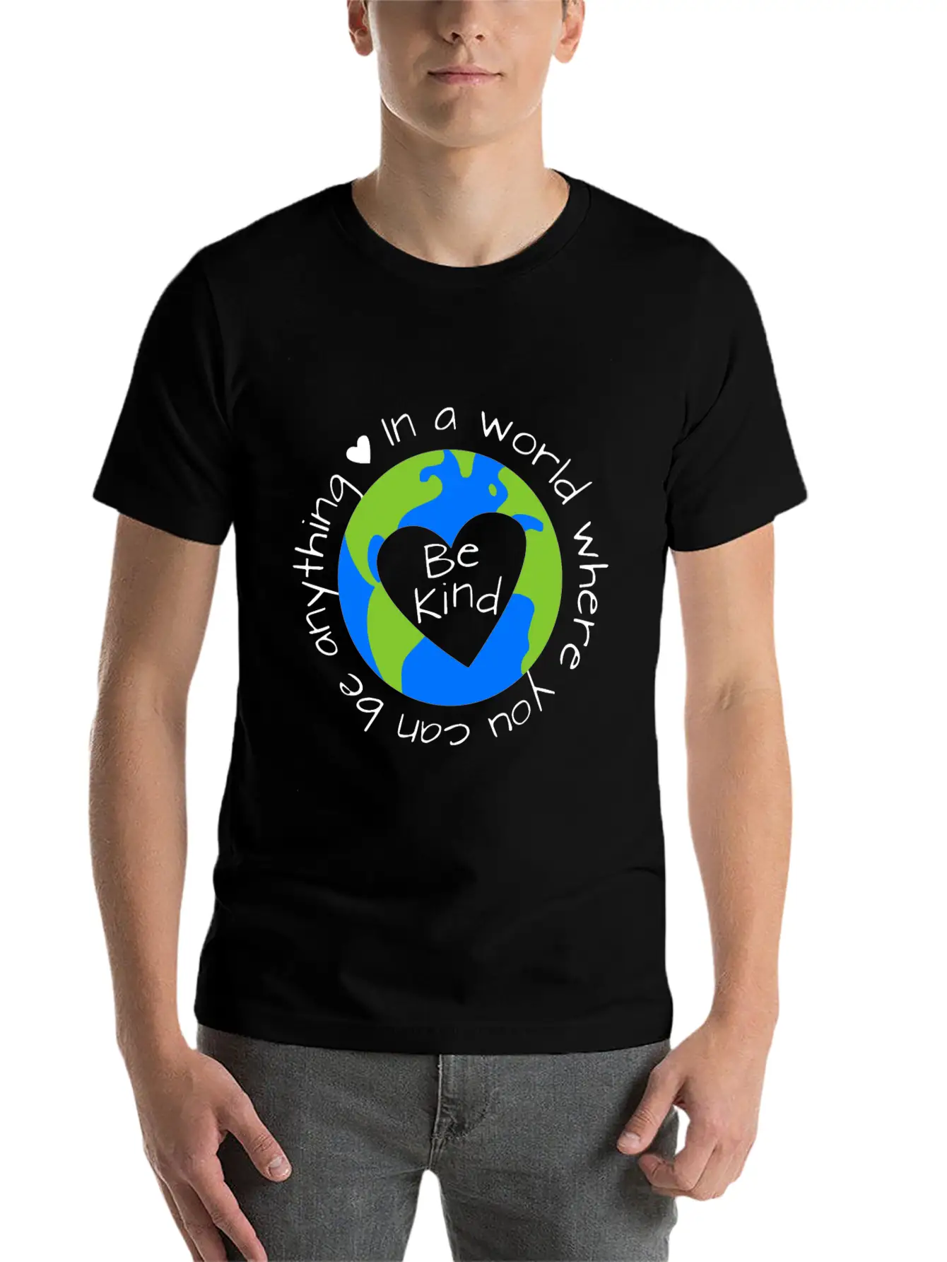 Be Anything Be Kind World Anti Bullying Lesson Dau Relaxed Everyday Tee – Lightweight And Durable Cotton