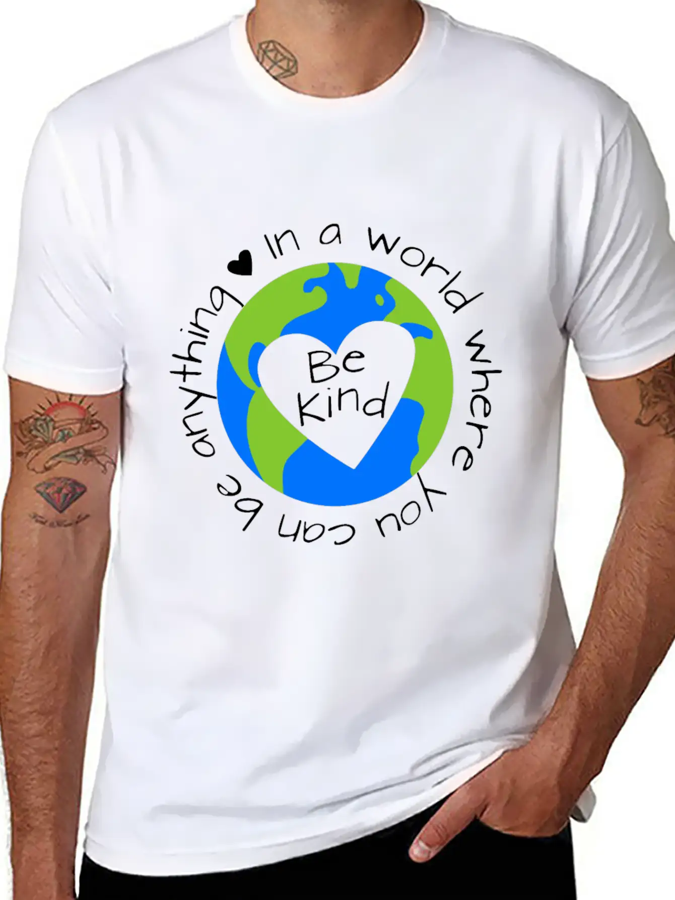 Be Anything Be Kind World Anti Bullying Lesson Dau Relaxed Everyday Tee – Lightweight And Durable Cotton
