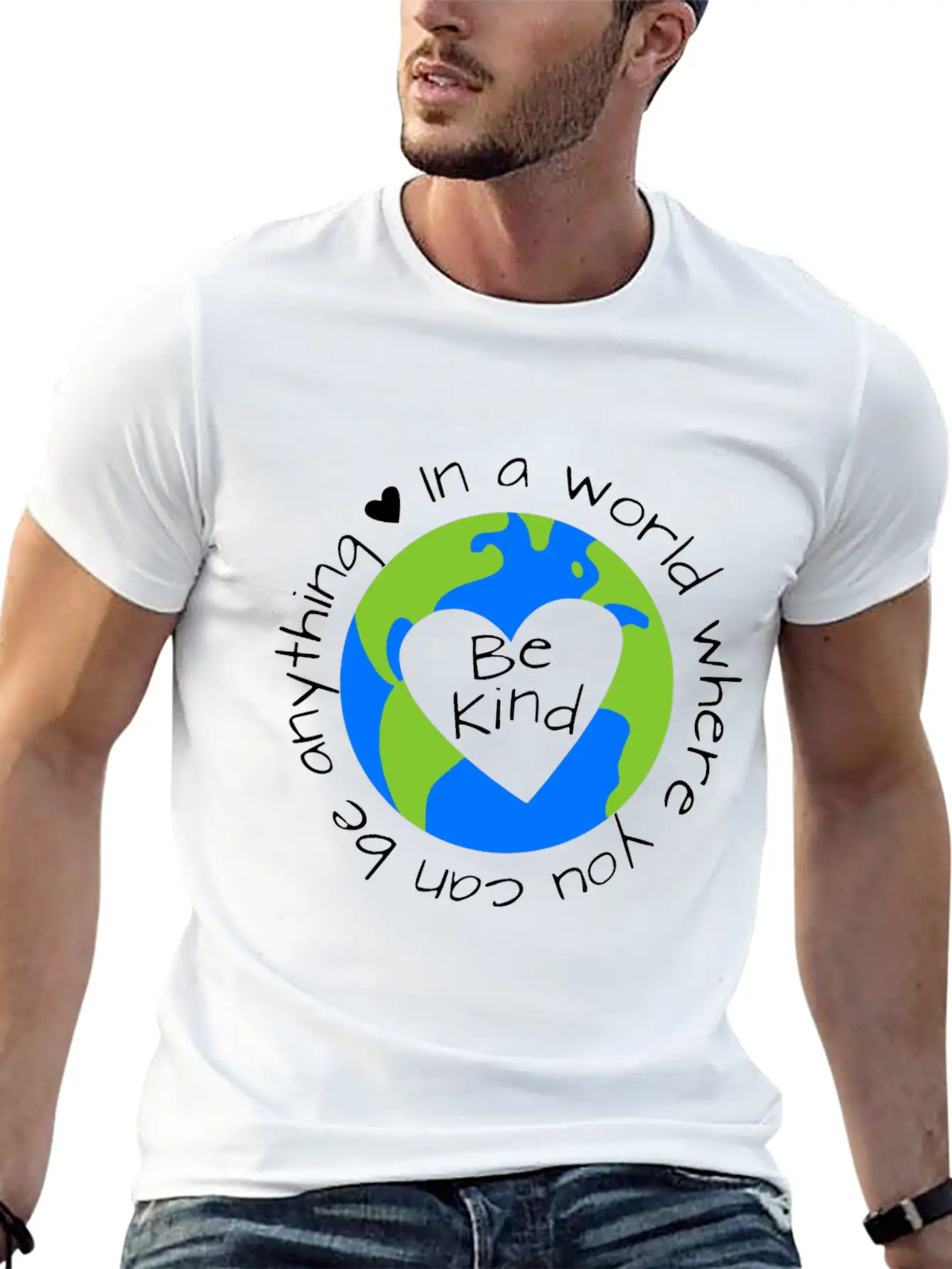 Be Anything Be Kind World Anti Bullying Lesson Dau Relaxed Everyday Tee – Lightweight And Durable Cotton